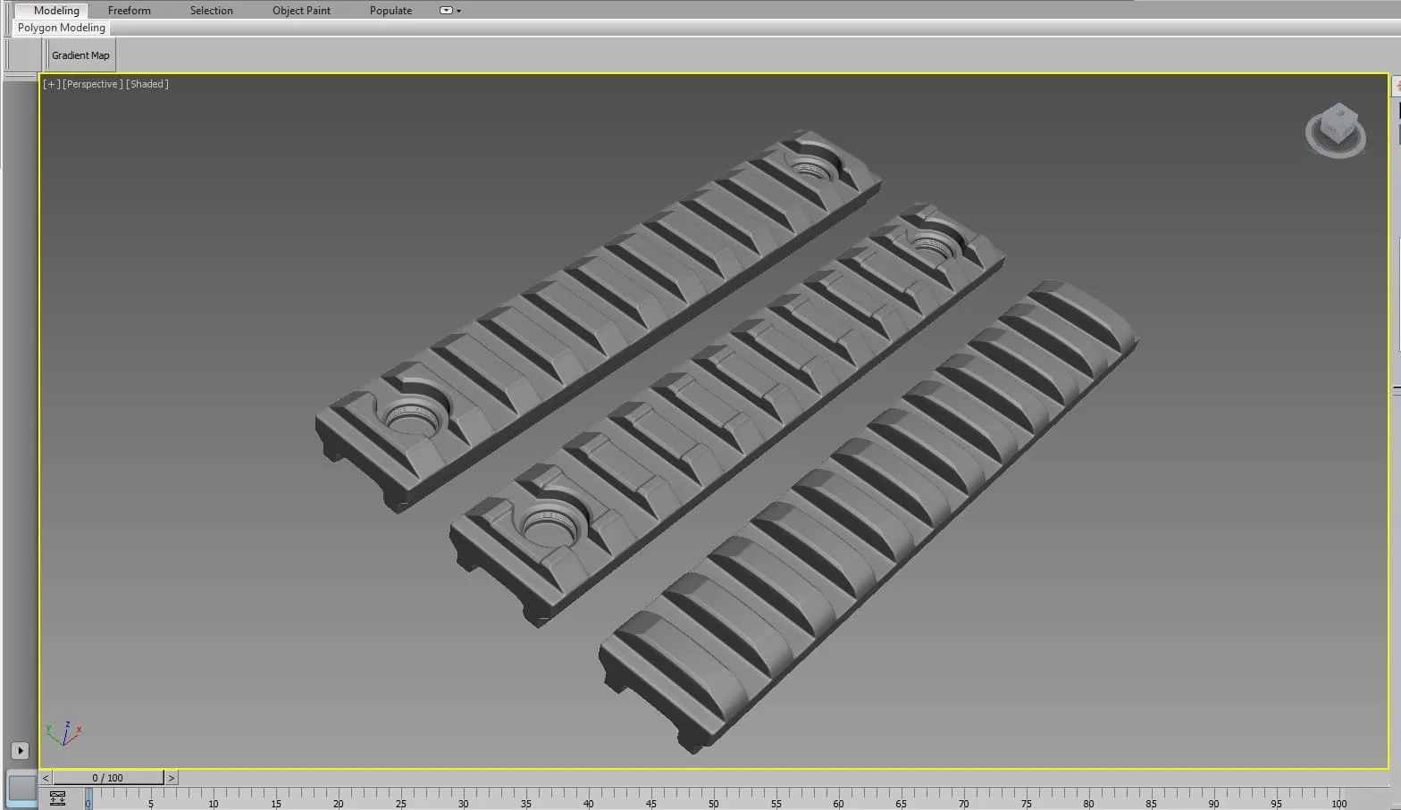 3D Picatinny Rails - High Poly