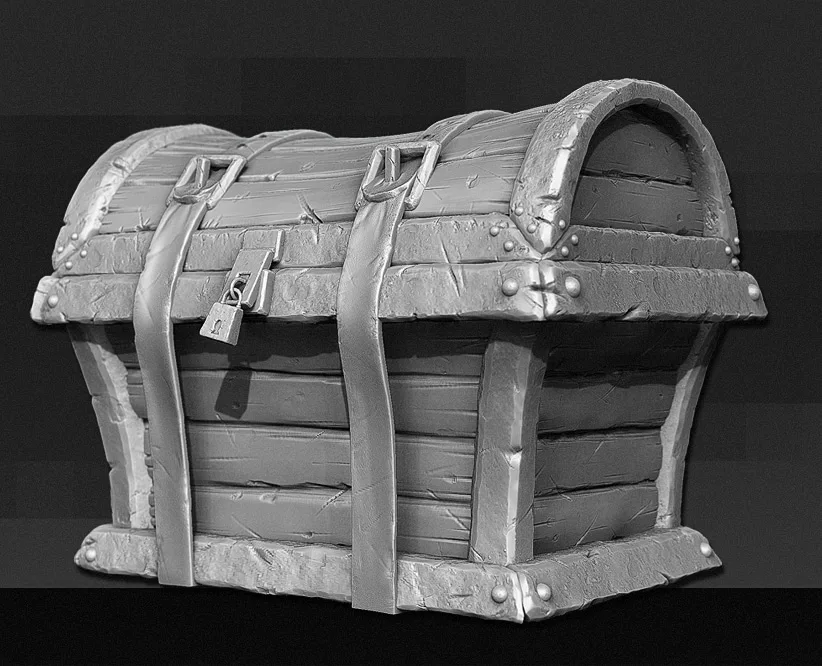 3D Treasure Chest - High Poly