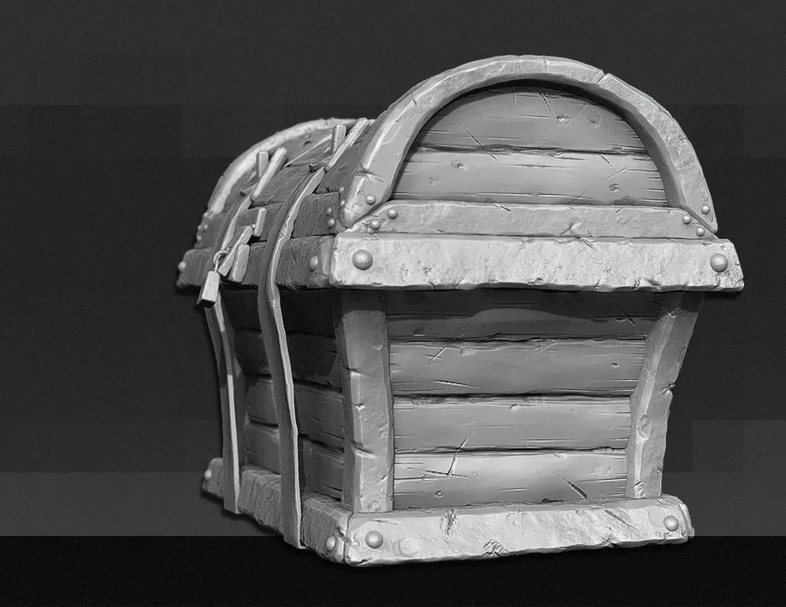 3D Treasure Chest - High Poly