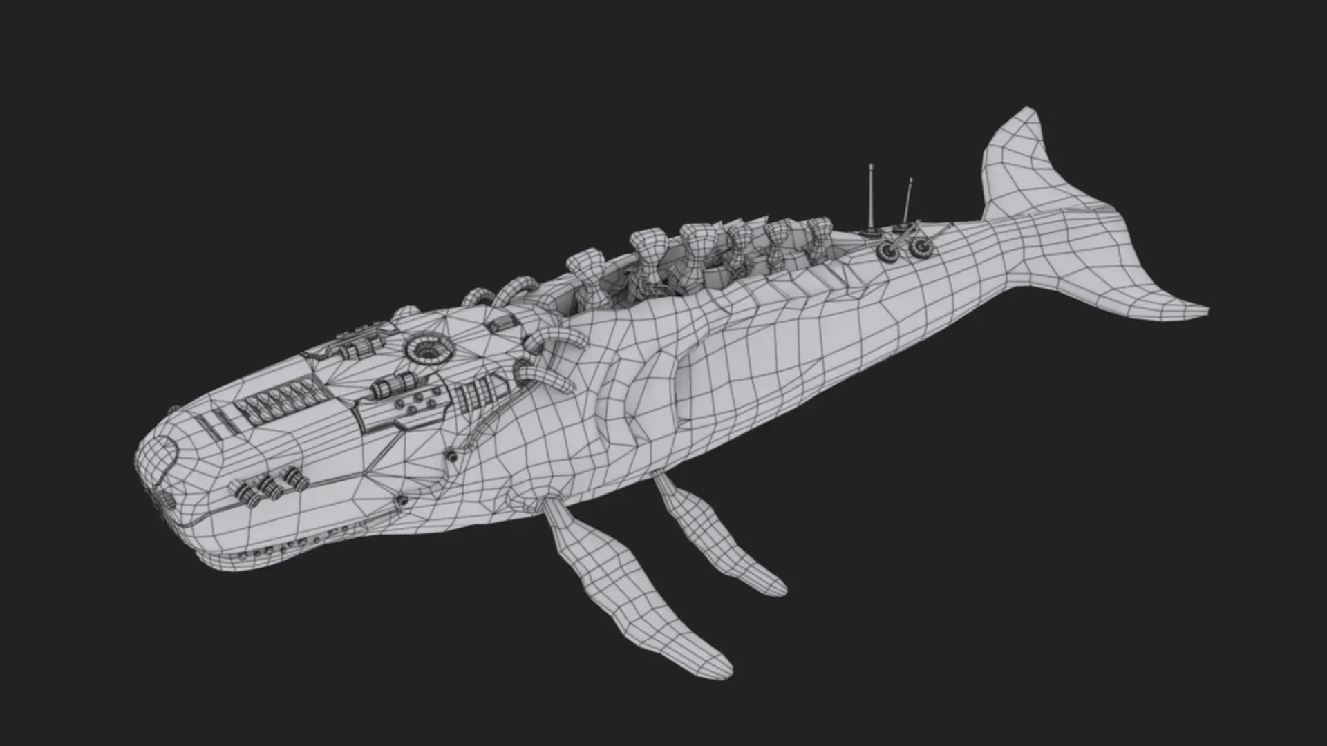 Biomechanical whale - Animated