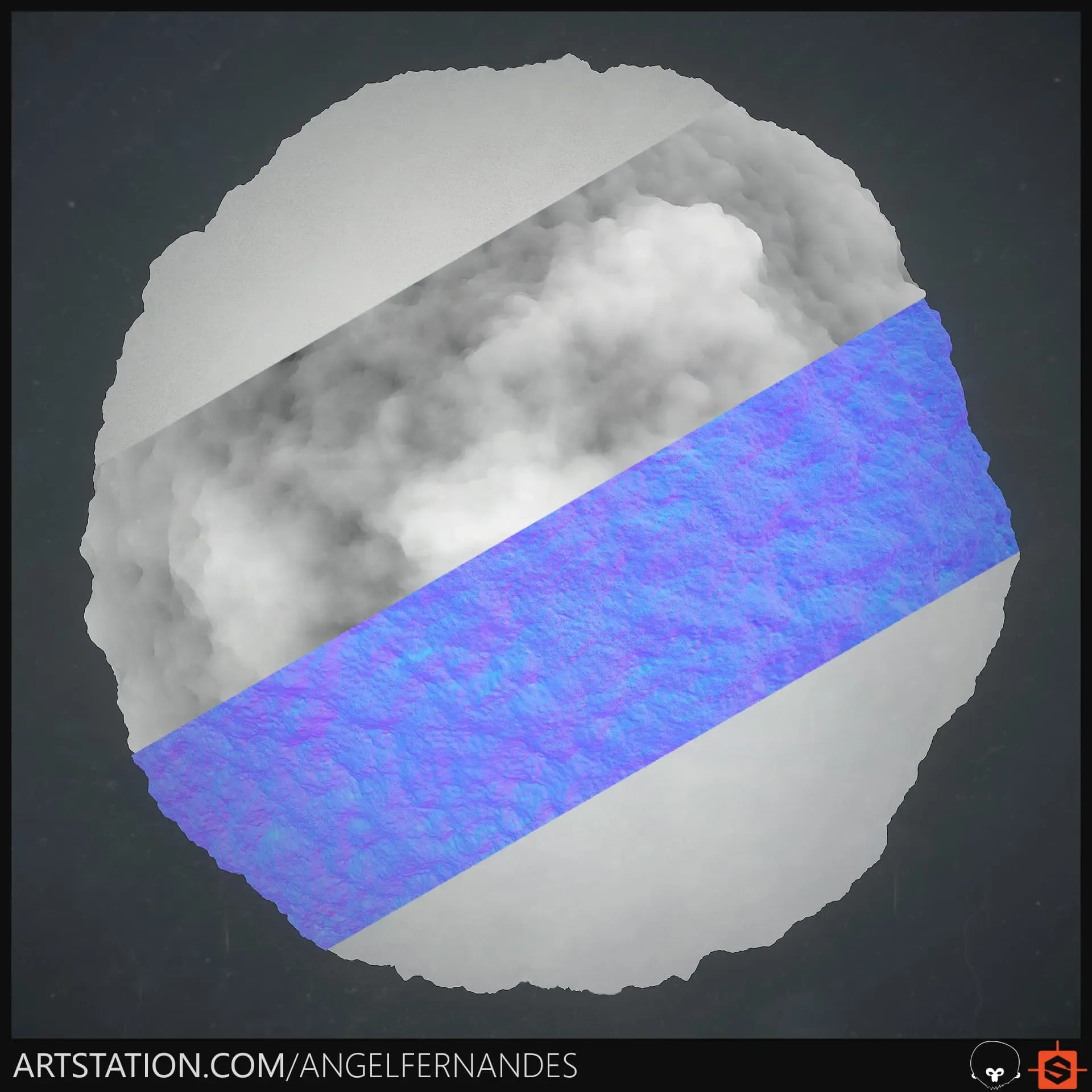 Stone Floor With Snow - Substance Designer