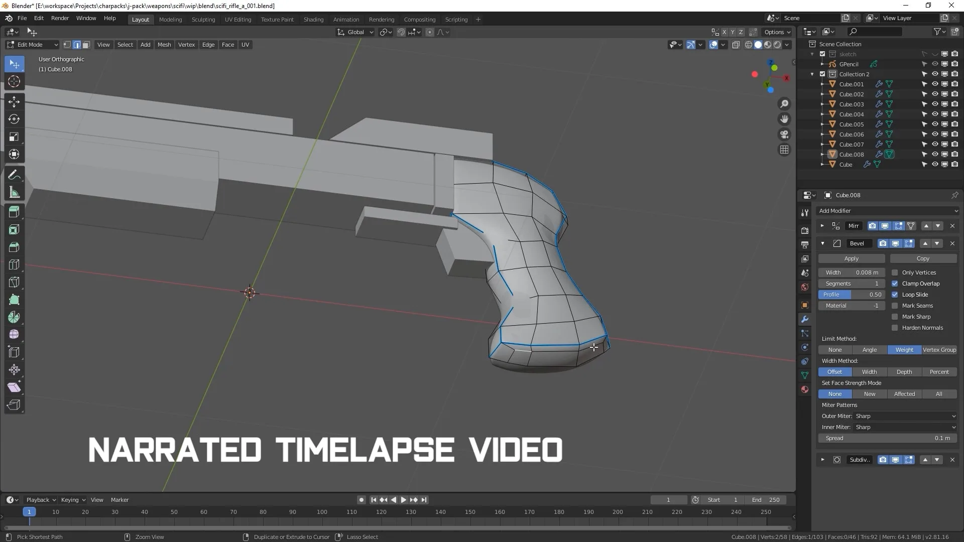 Blender 2.8 & Substance Painter - Modeling & Texturing A Stylized Shotgun