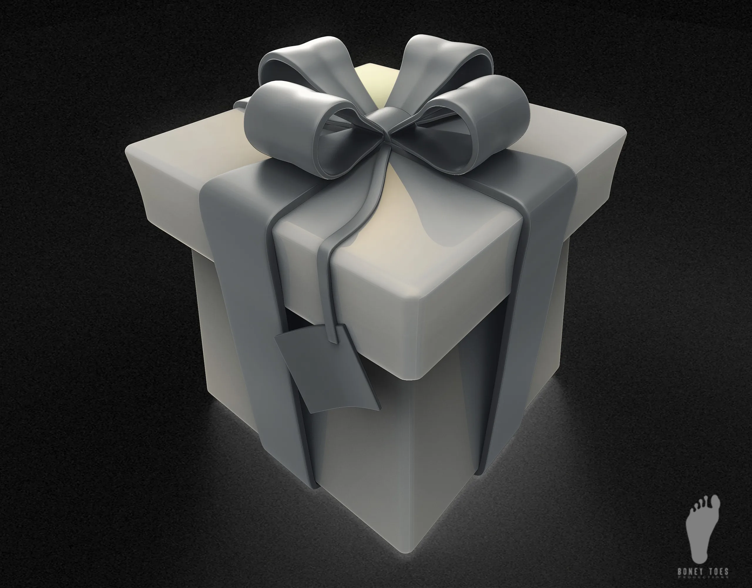 3D Birthday Gift Box - High Poly