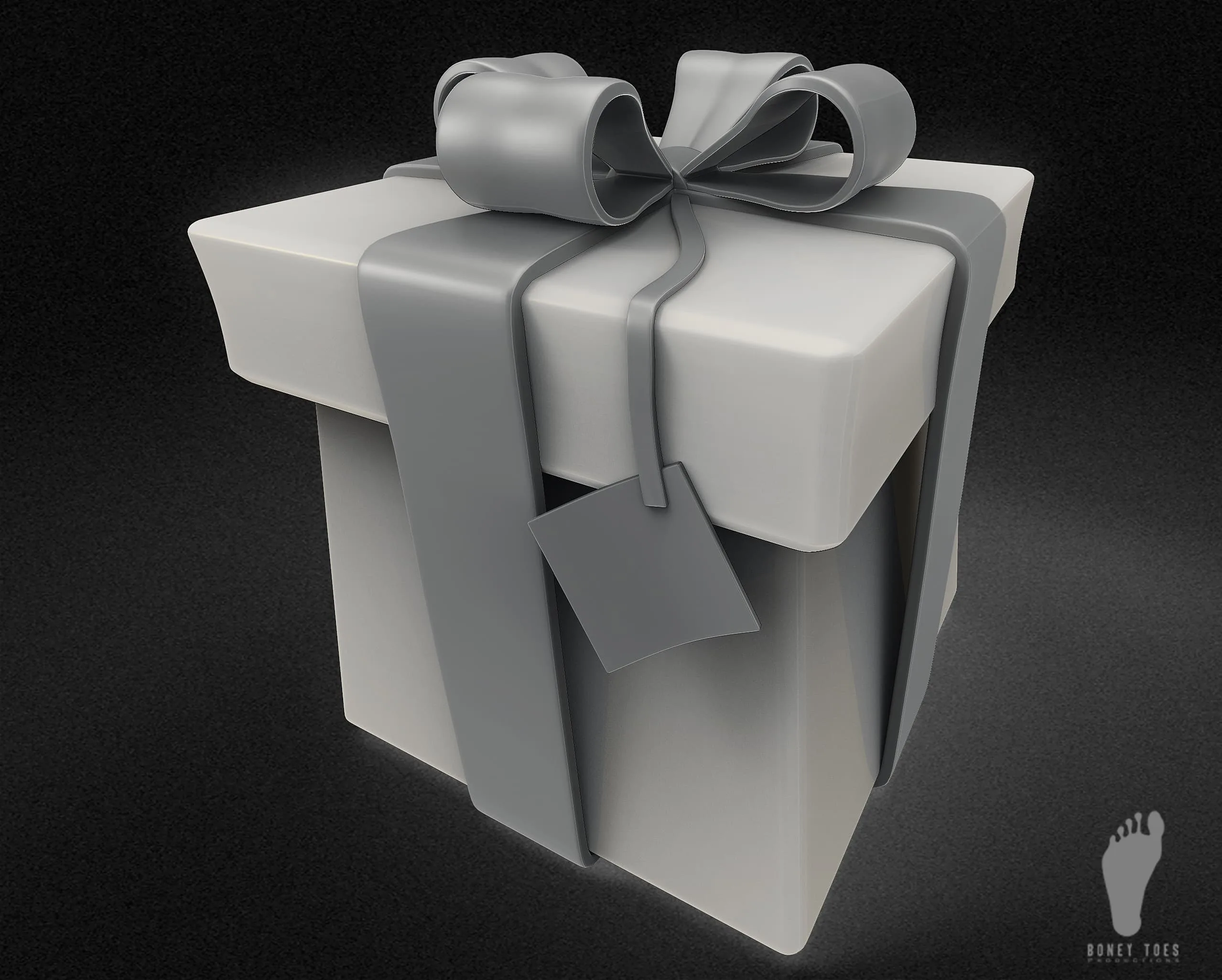 3D Birthday Gift Box - High Poly