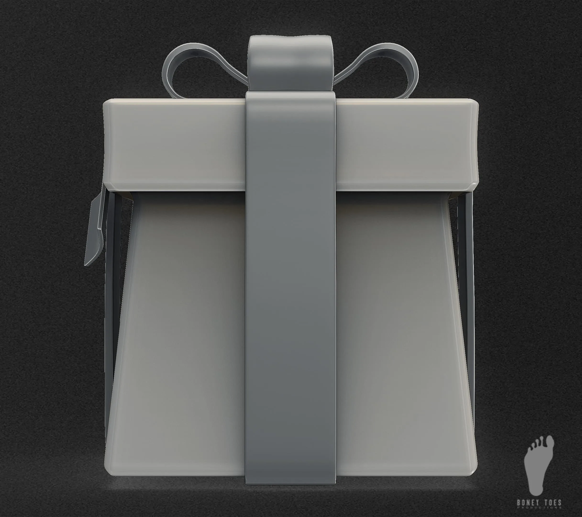 3D Birthday Gift Box - High Poly