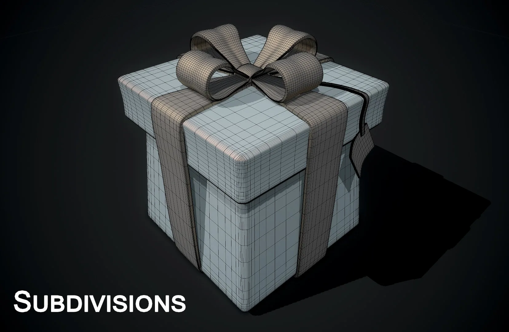 3D Birthday Gift Box - High Poly