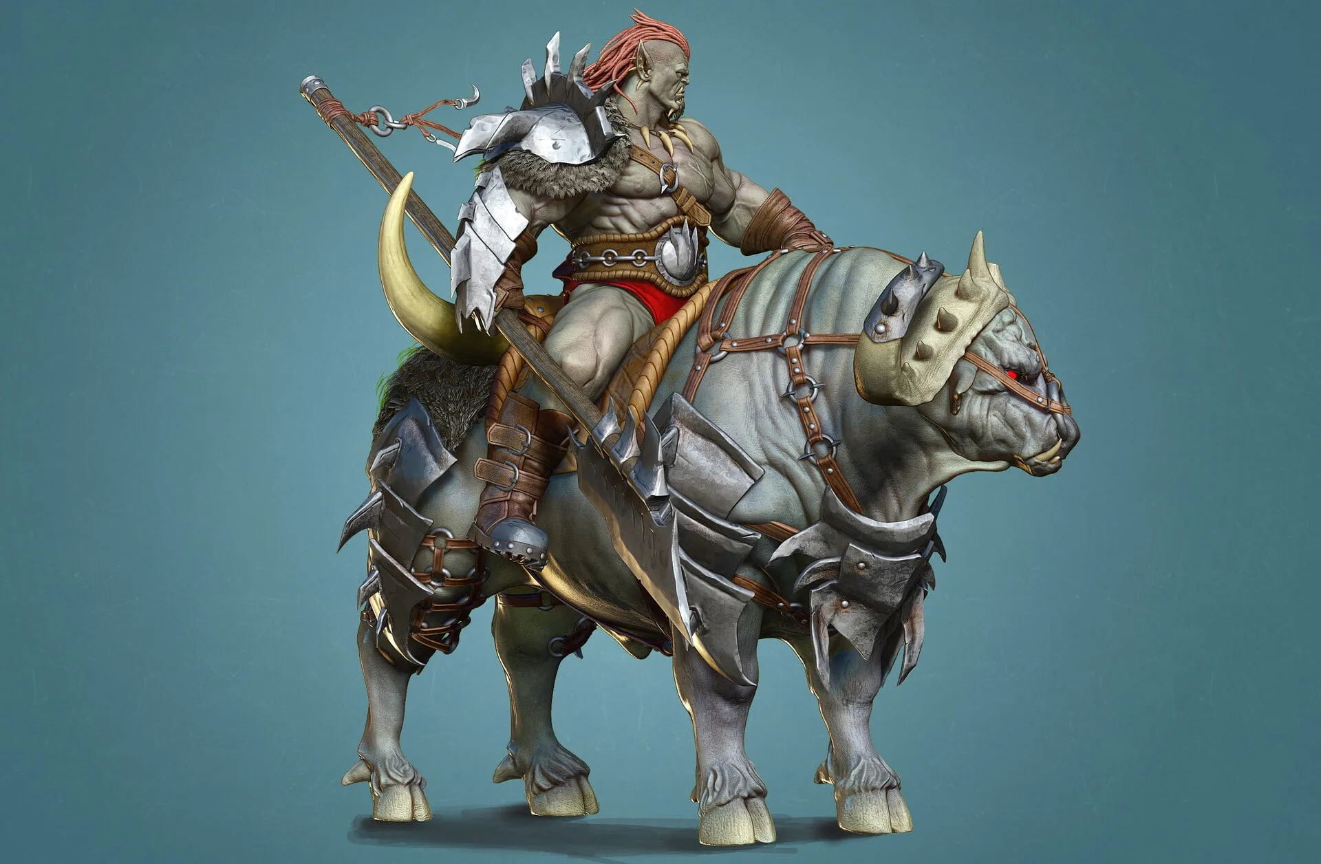 Orc Rider & Bull Creature Creation In Zbrush