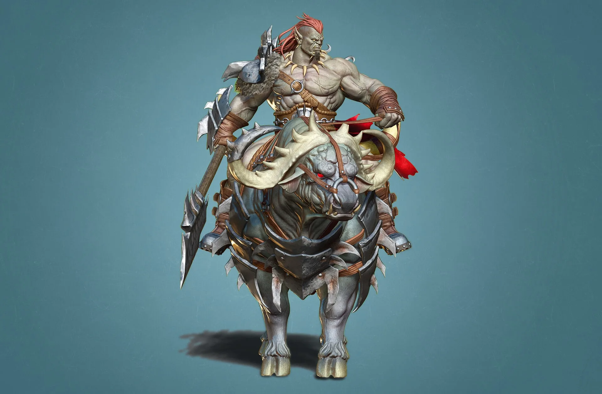 Orc Rider & Bull Creature Creation In Zbrush