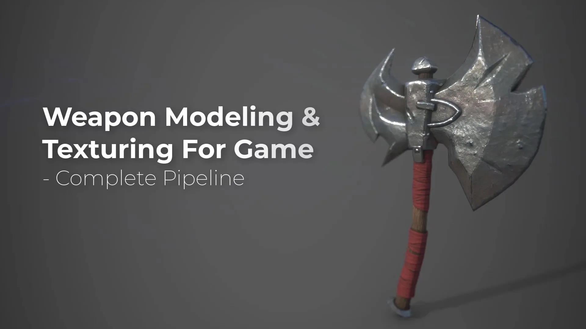 Weapon Modeling & Texturing For Games - Complete Pipeline