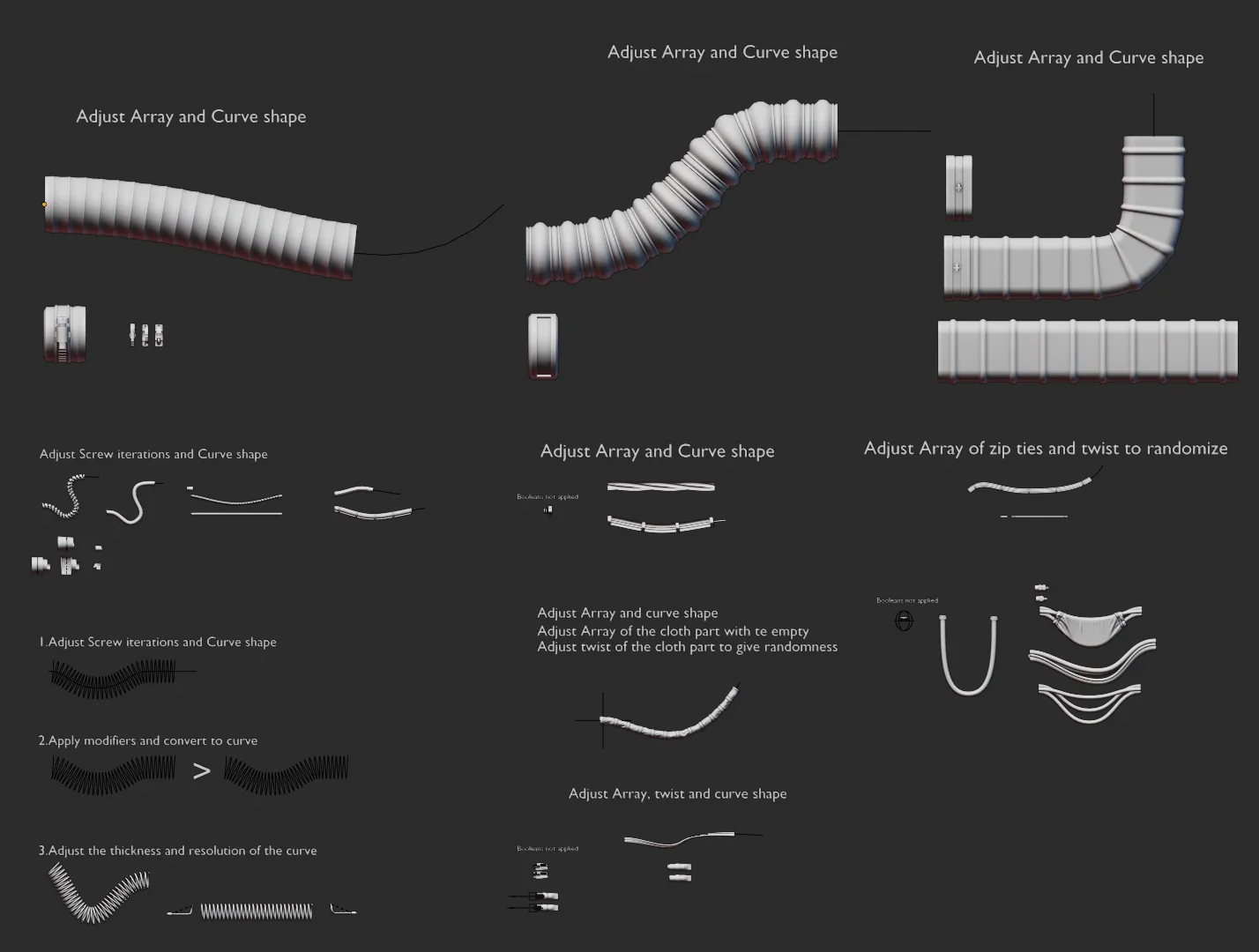 Hard Surface Kitbash Pack - Editable Tubes, Hoses, Cables