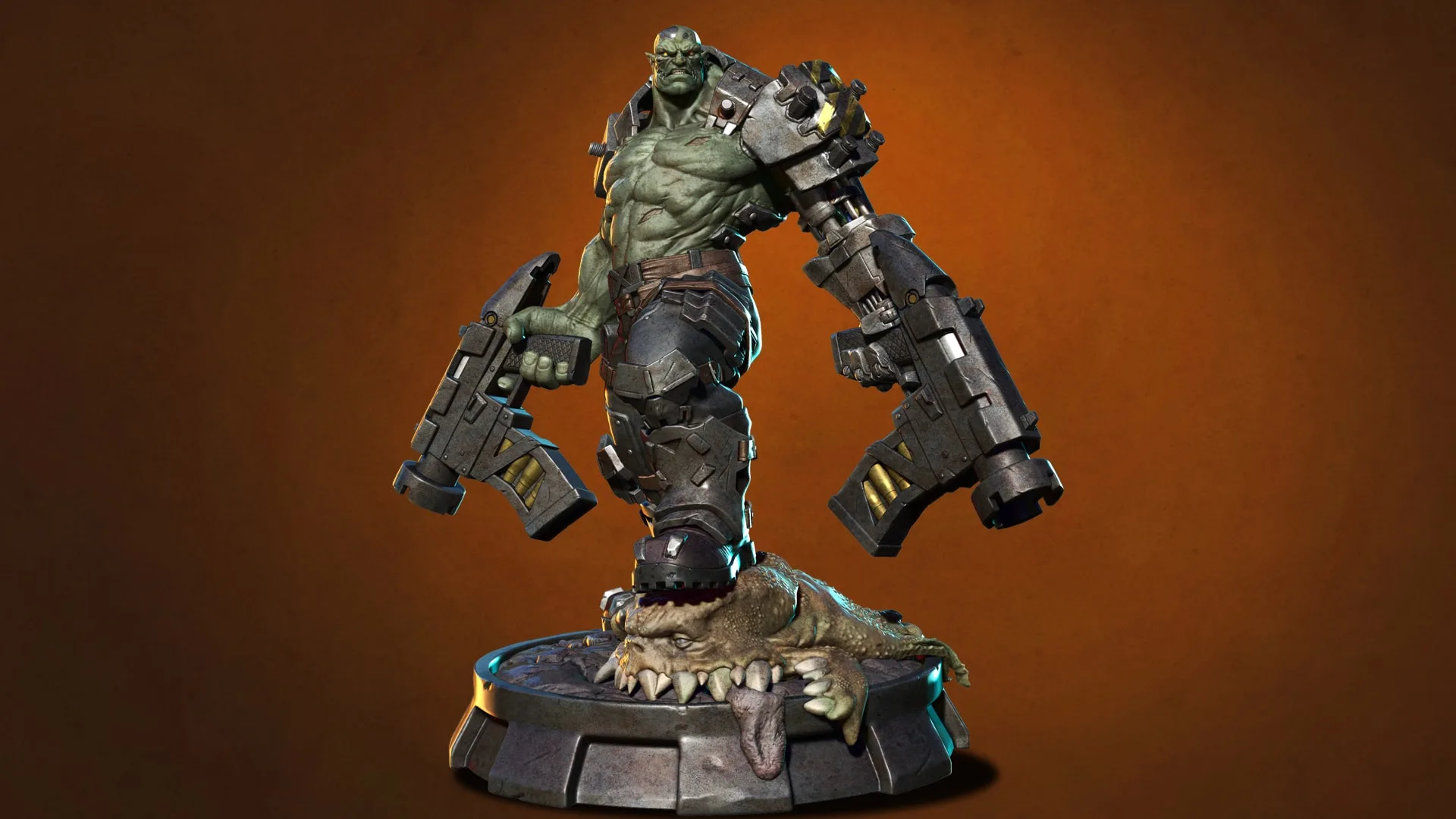 Orc Cyborg Character Creation in Zbrush