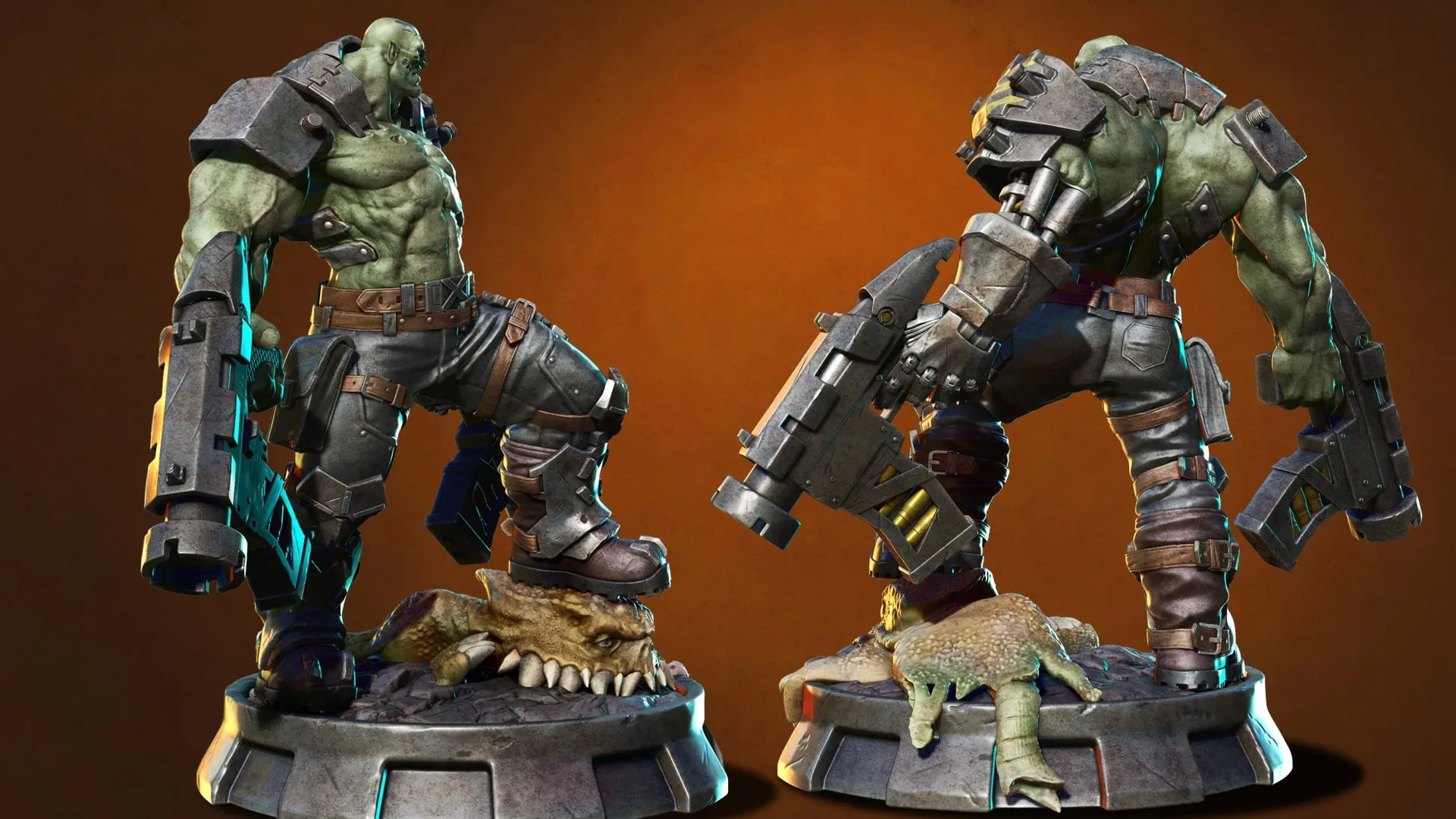 Orc Cyborg Character Creation in Zbrush