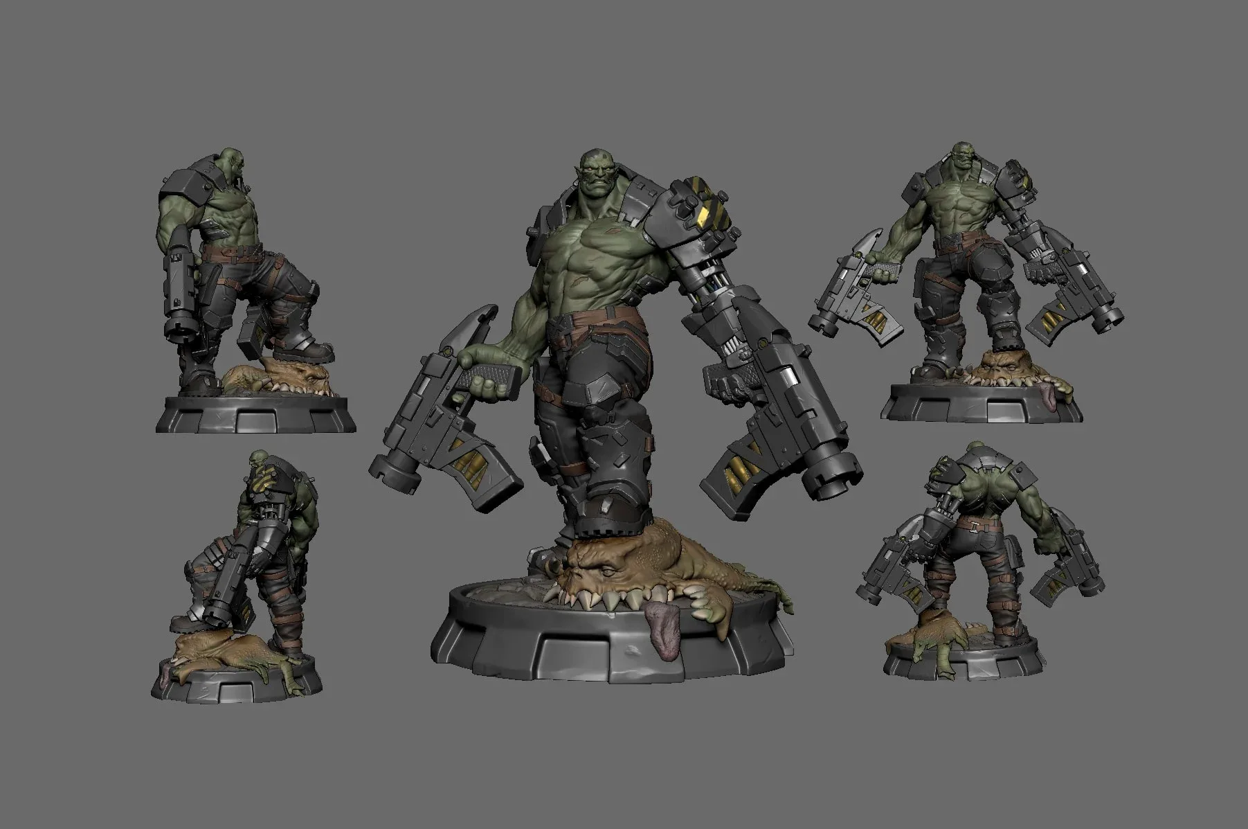 Orc Cyborg Character Creation in Zbrush