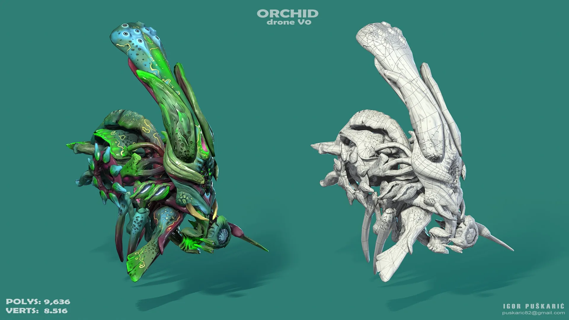 Orchid Drone V0 - PBR - ANIMATED