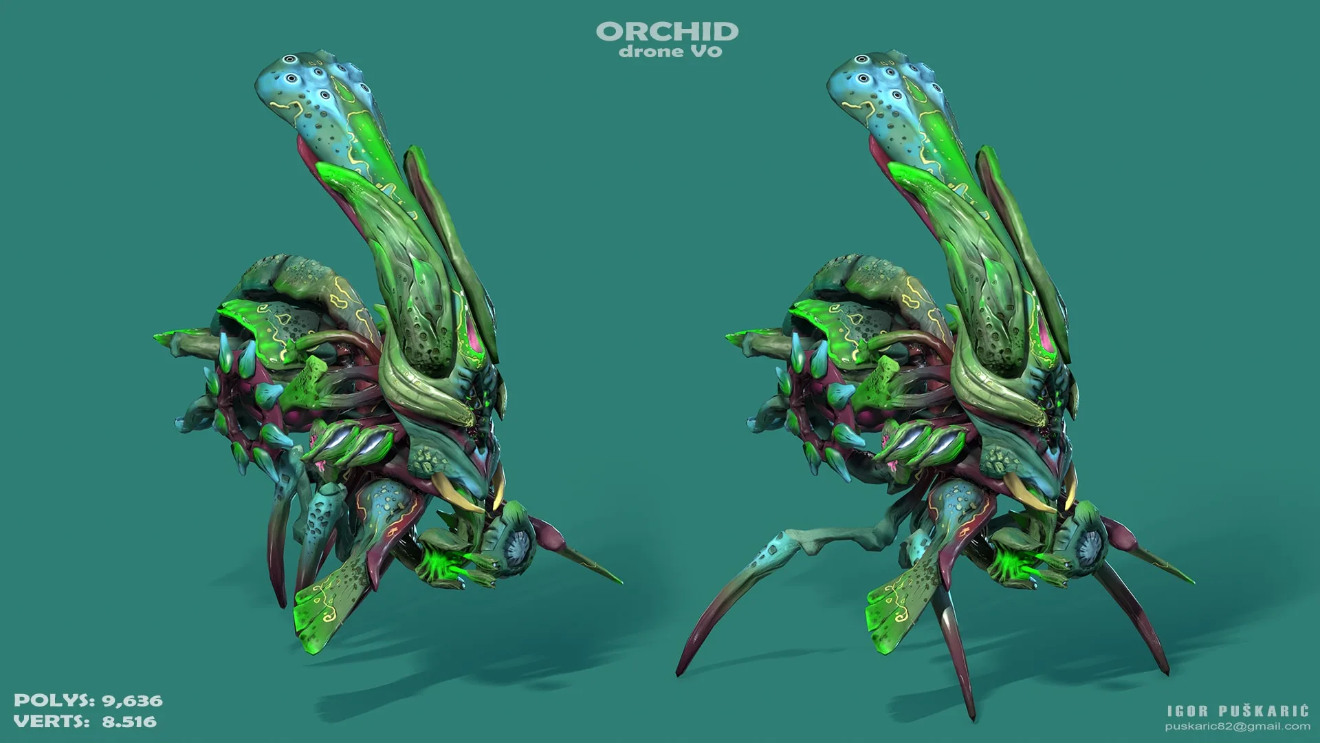 Orchid Drone V0 - PBR - ANIMATED