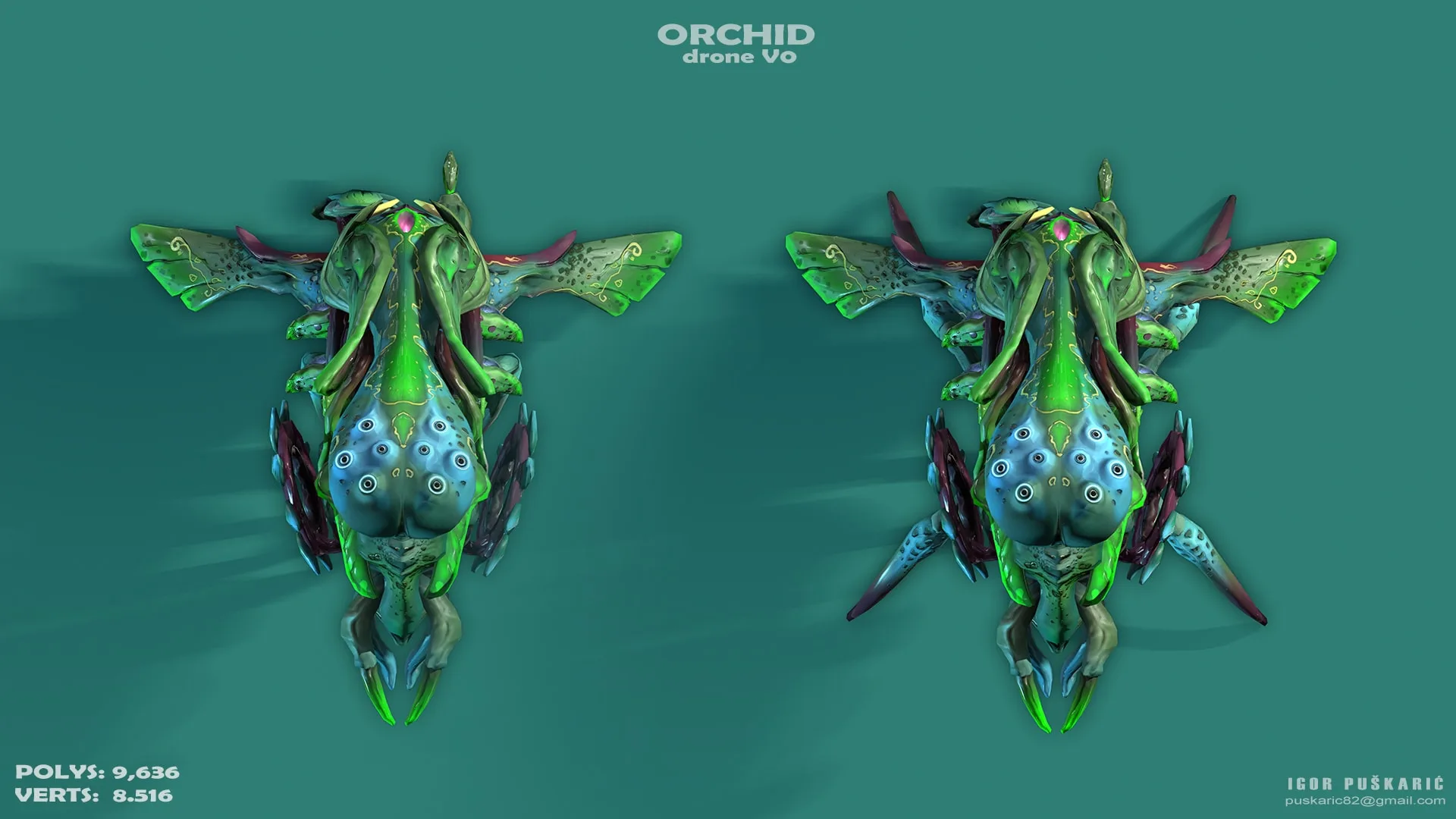 Orchid Drone V0 - PBR - ANIMATED