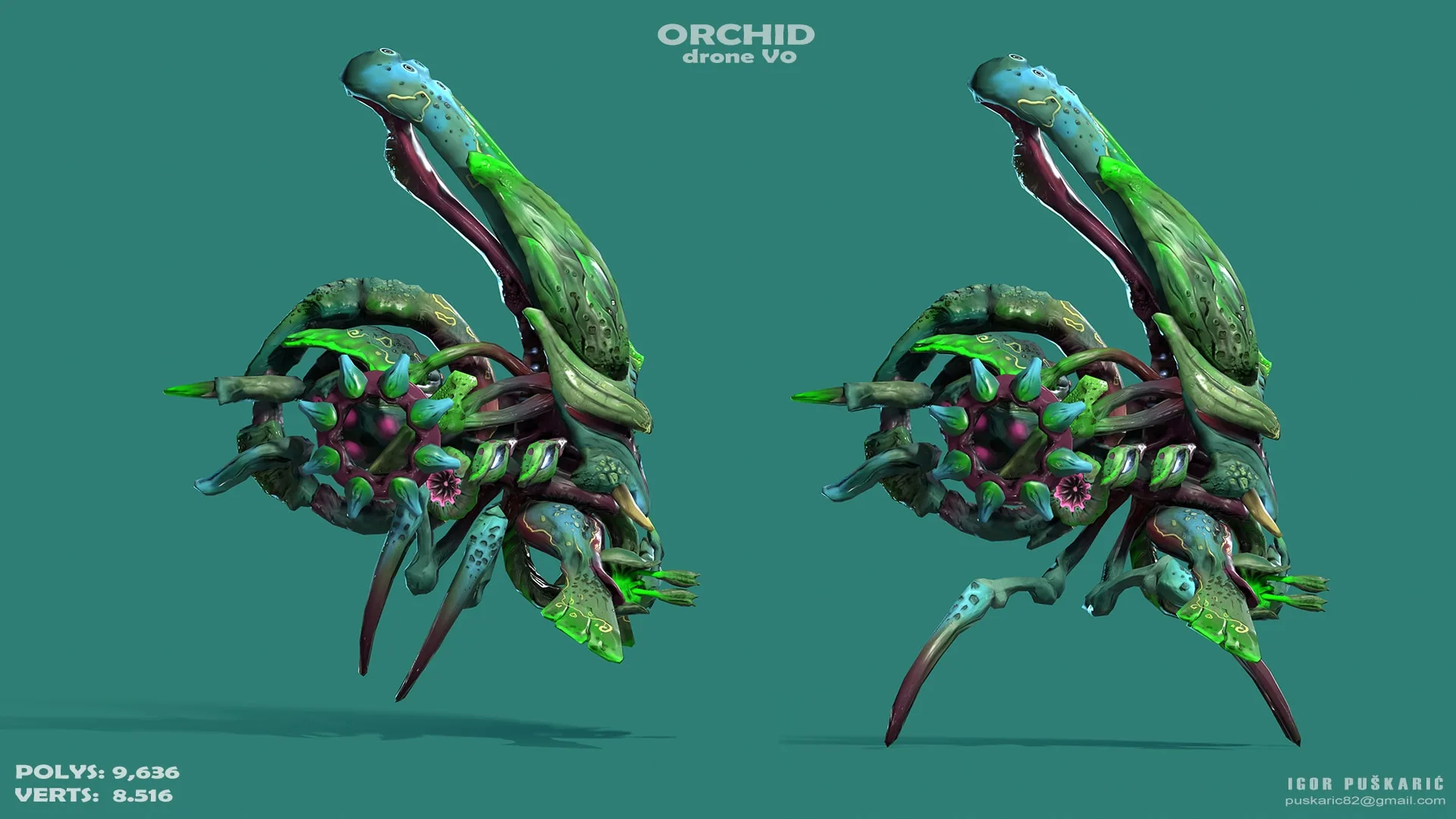 Orchid Drone V0 - PBR - ANIMATED