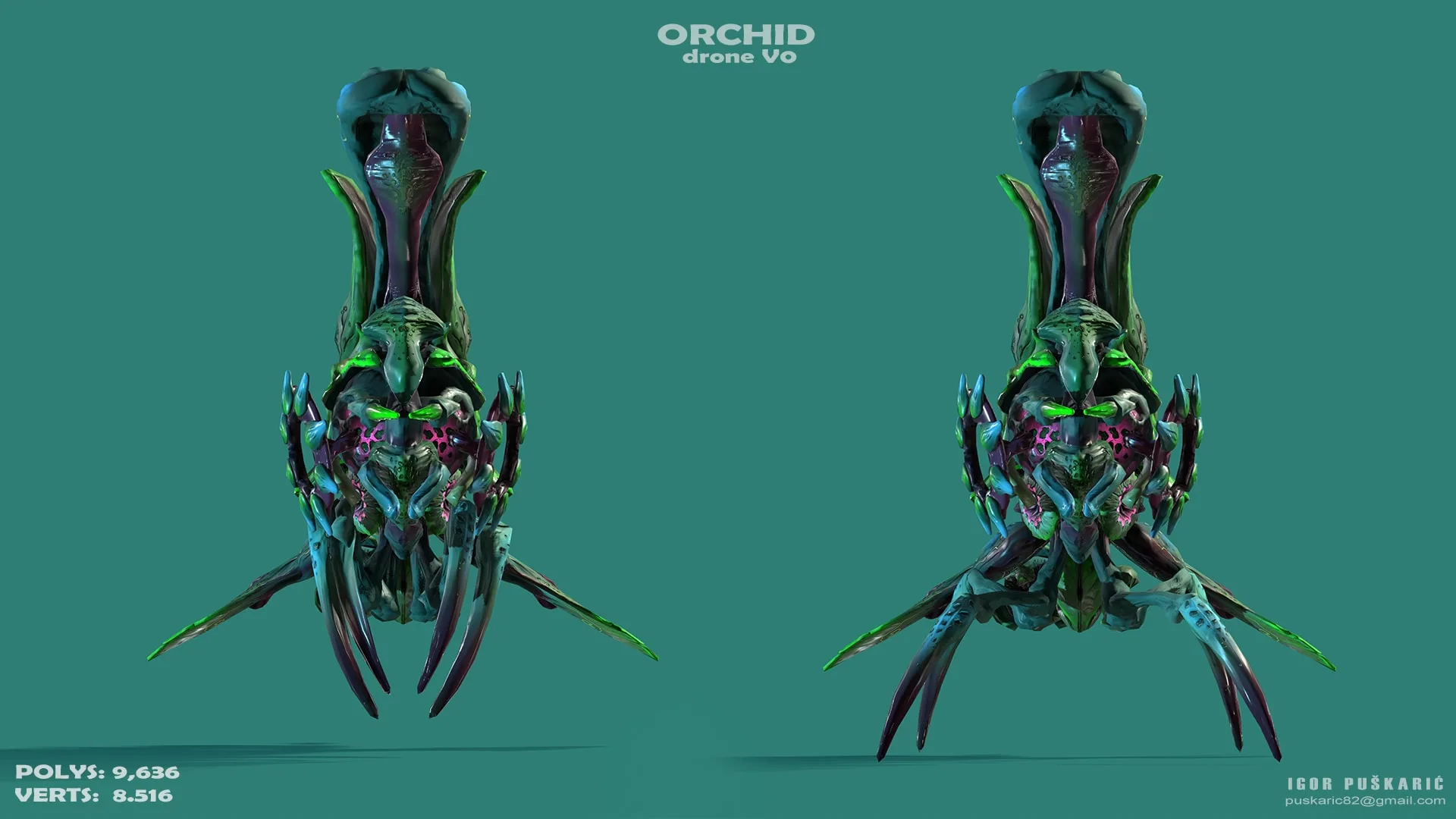 Orchid Drone V0 - PBR - ANIMATED