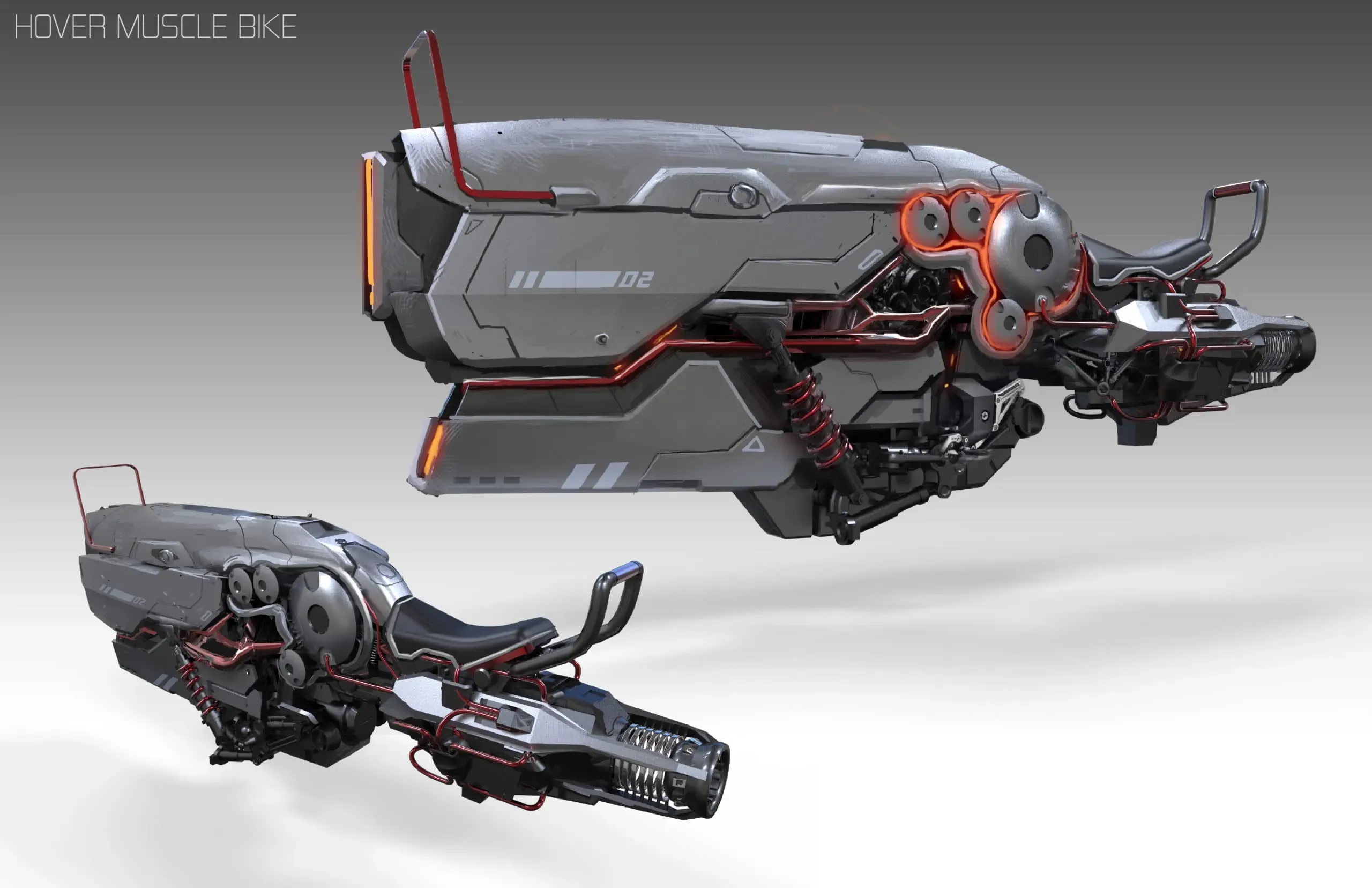 Hover Muscle Bike Concept Art Tutorial