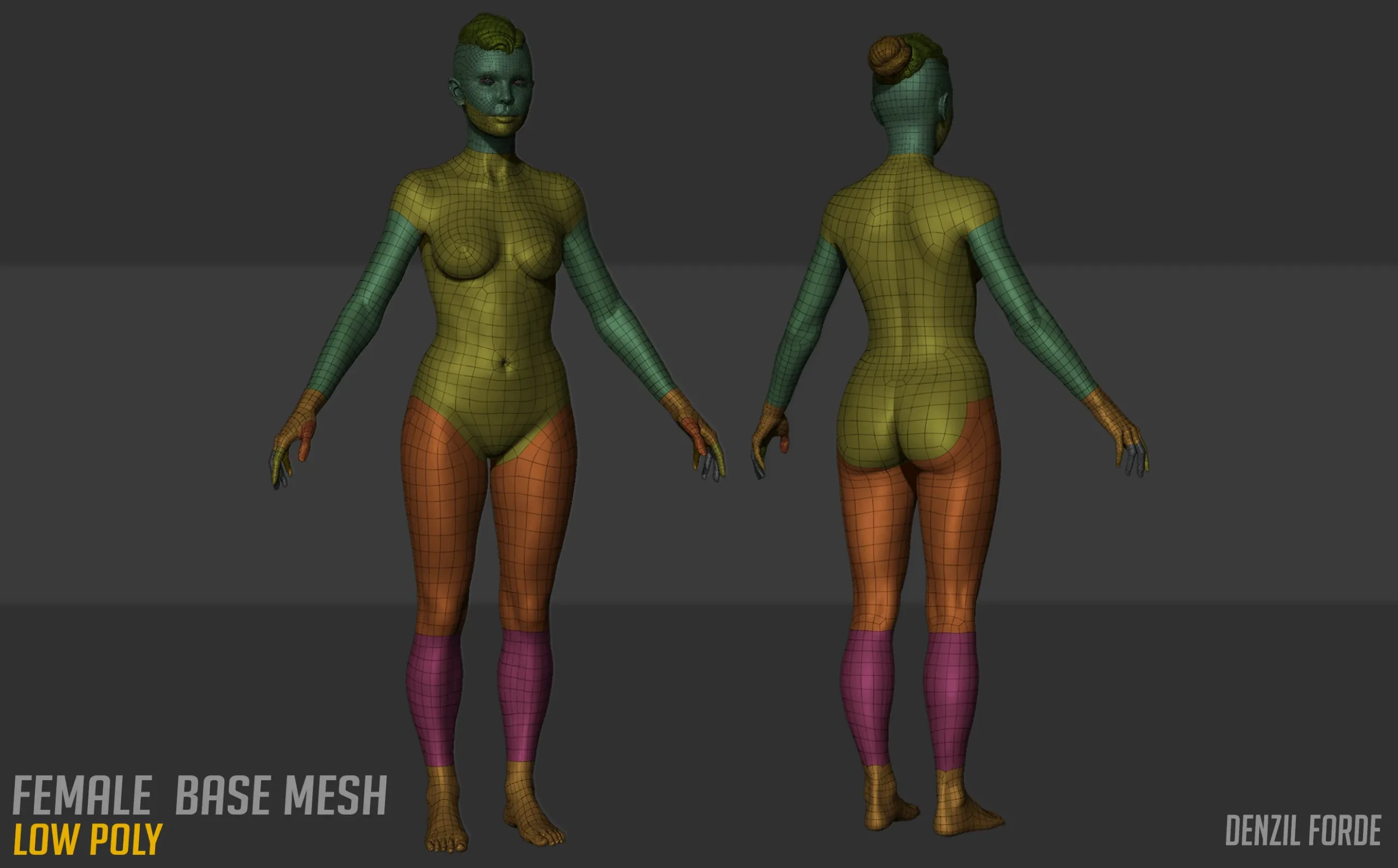 Female Basemesh - Low Poly