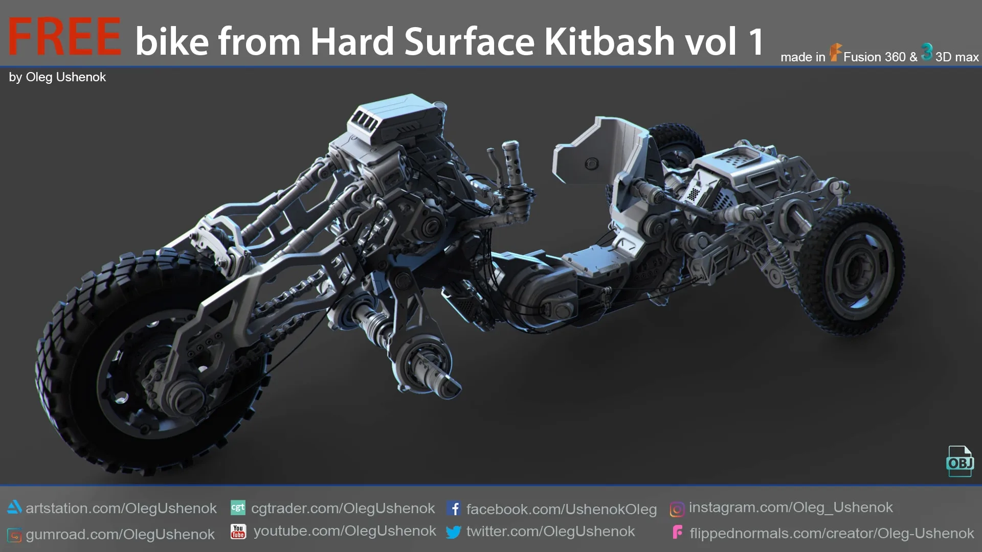 Bike From Hard Surface Kitbash Vol 1