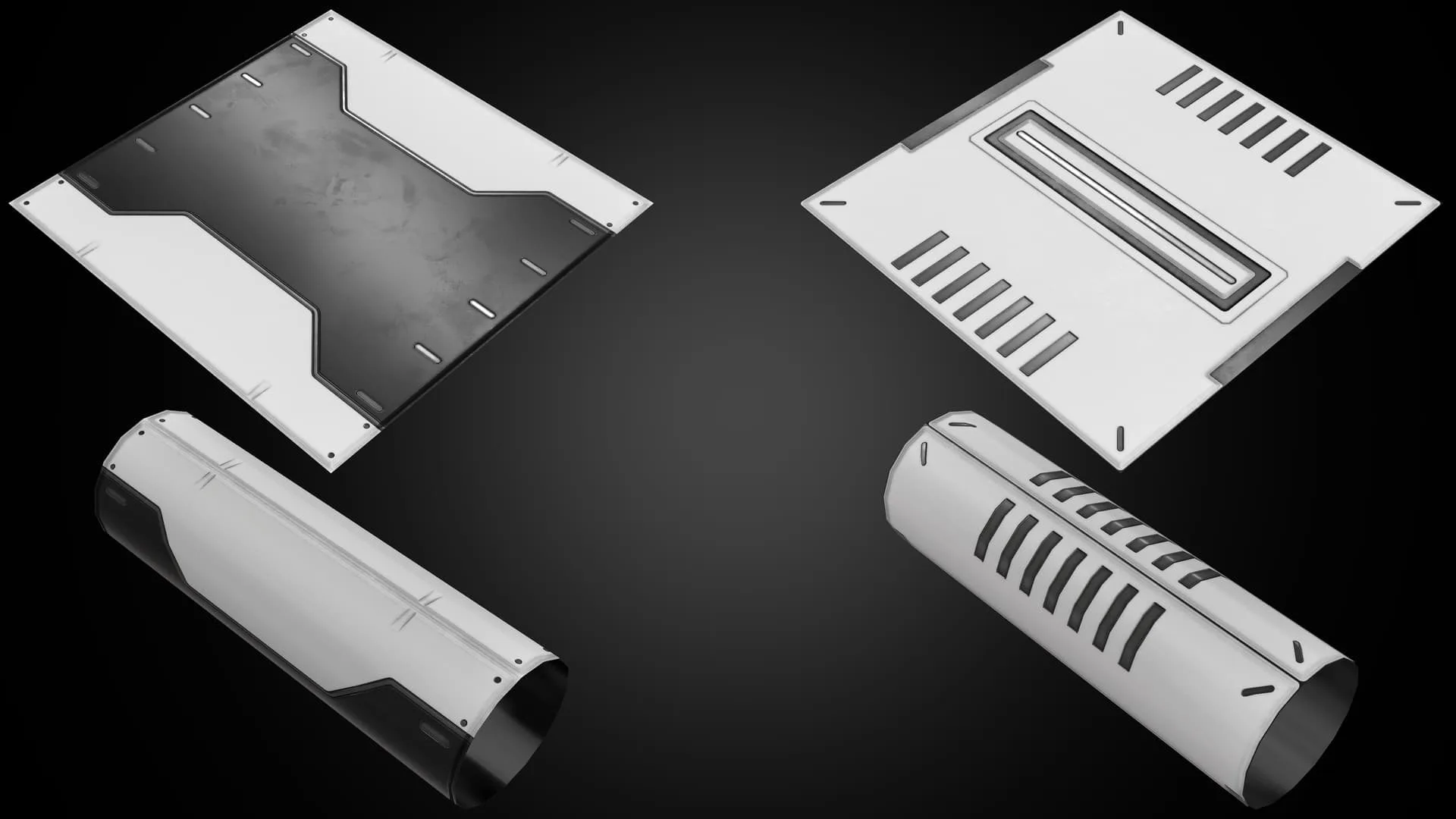 Sci-Fi Low Poly Panels