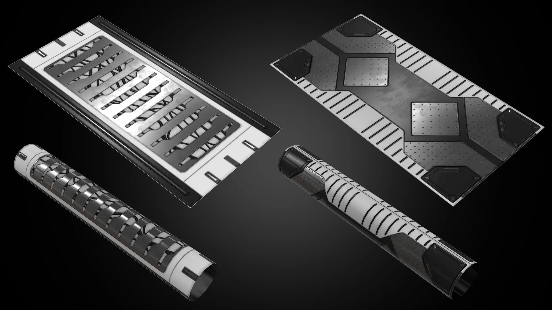 Sci-Fi Low Poly Panels