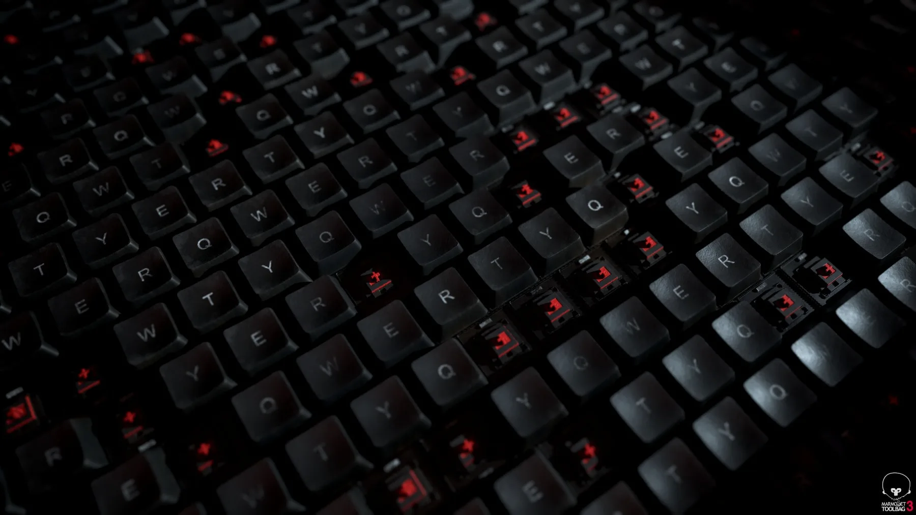 Keyboard Material - Substance Designer - 100% Procedural