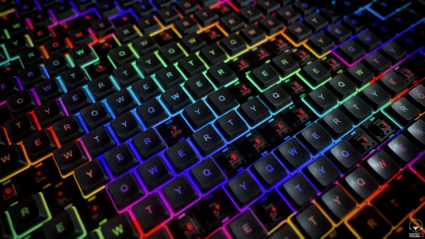 Keyboard Material - Substance Designer - 100% Procedural