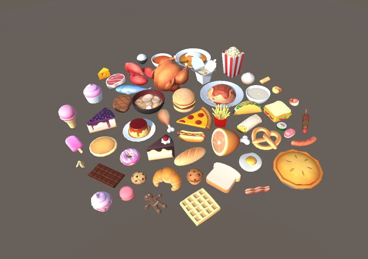 Low Poly Food Pack Vol. 1 - FlippedNormals