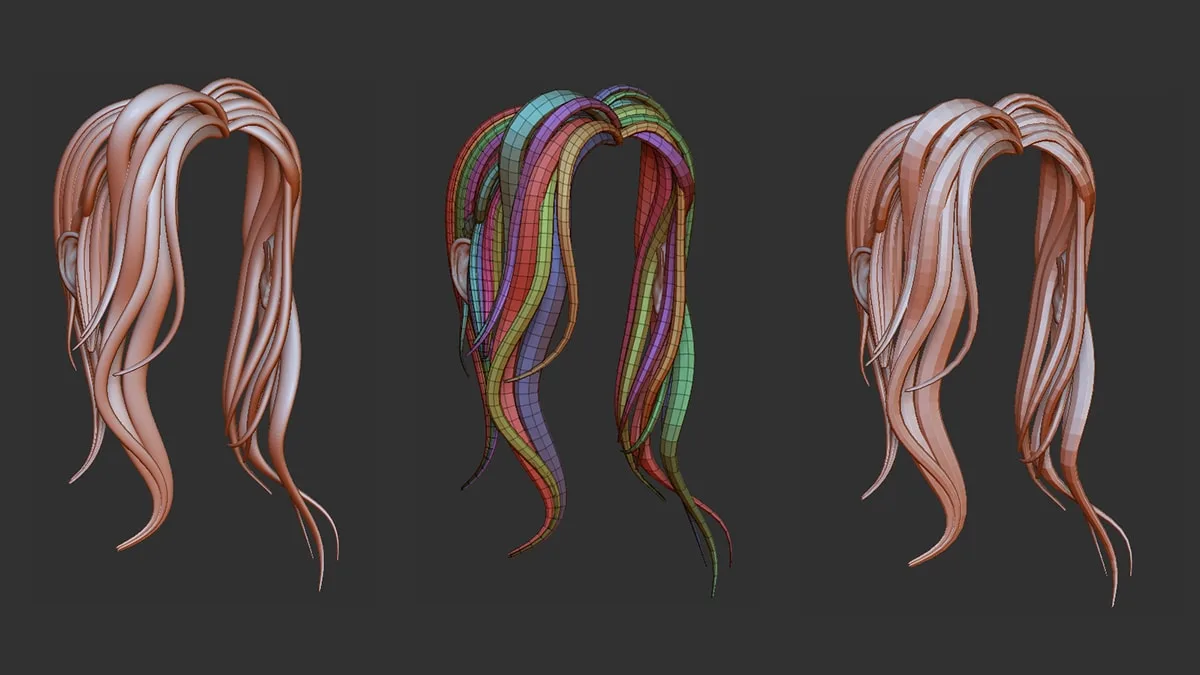 ZBrush Hair Strands 1 / Insert Multi-Mesh Curve Brush.