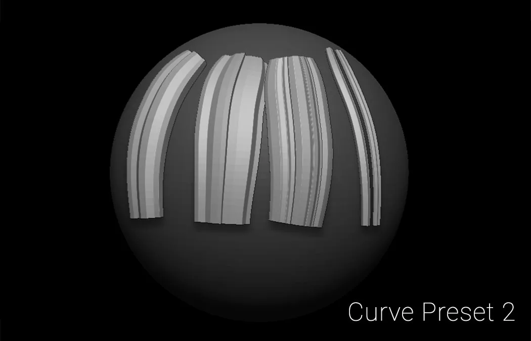 Zbrush Hair Strands 2 / IMM Curve Brush