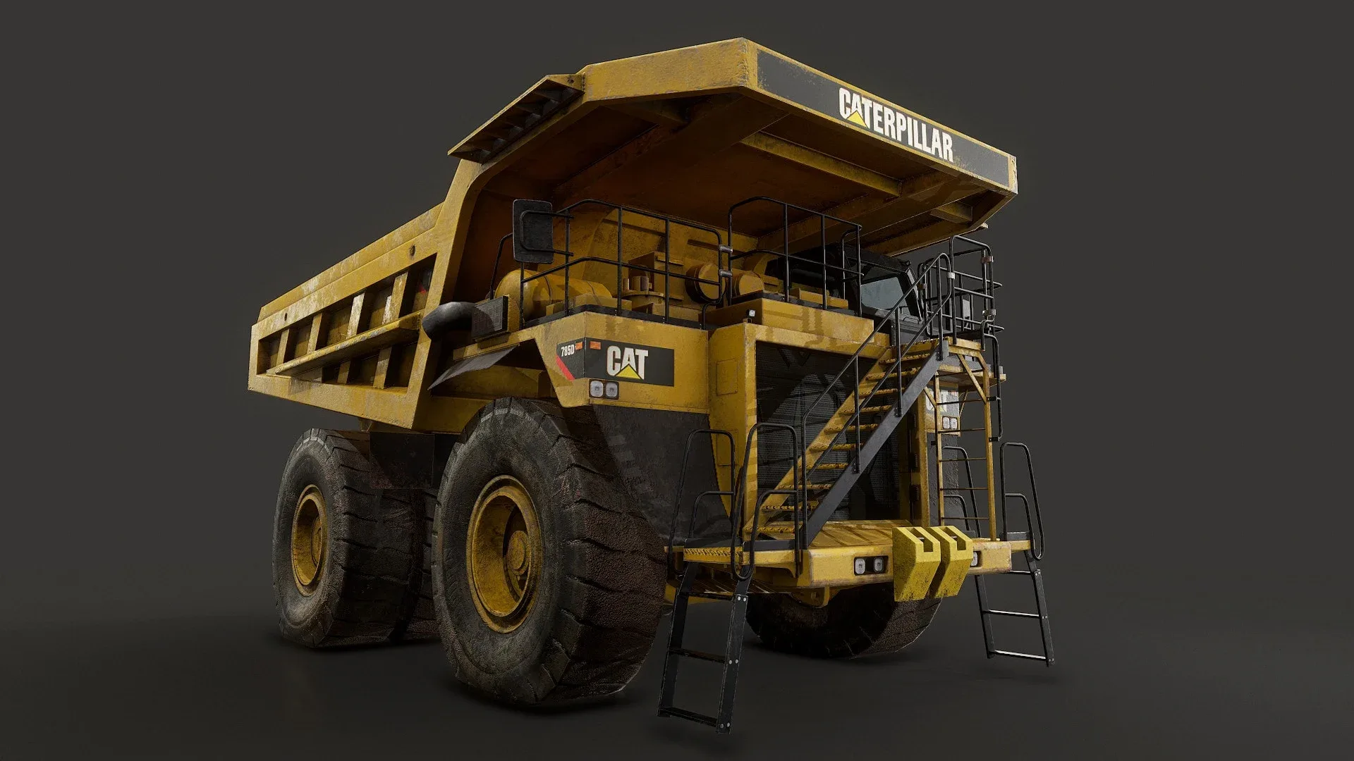 Caterpillar 785D Mining Dump Truck - Low Poly