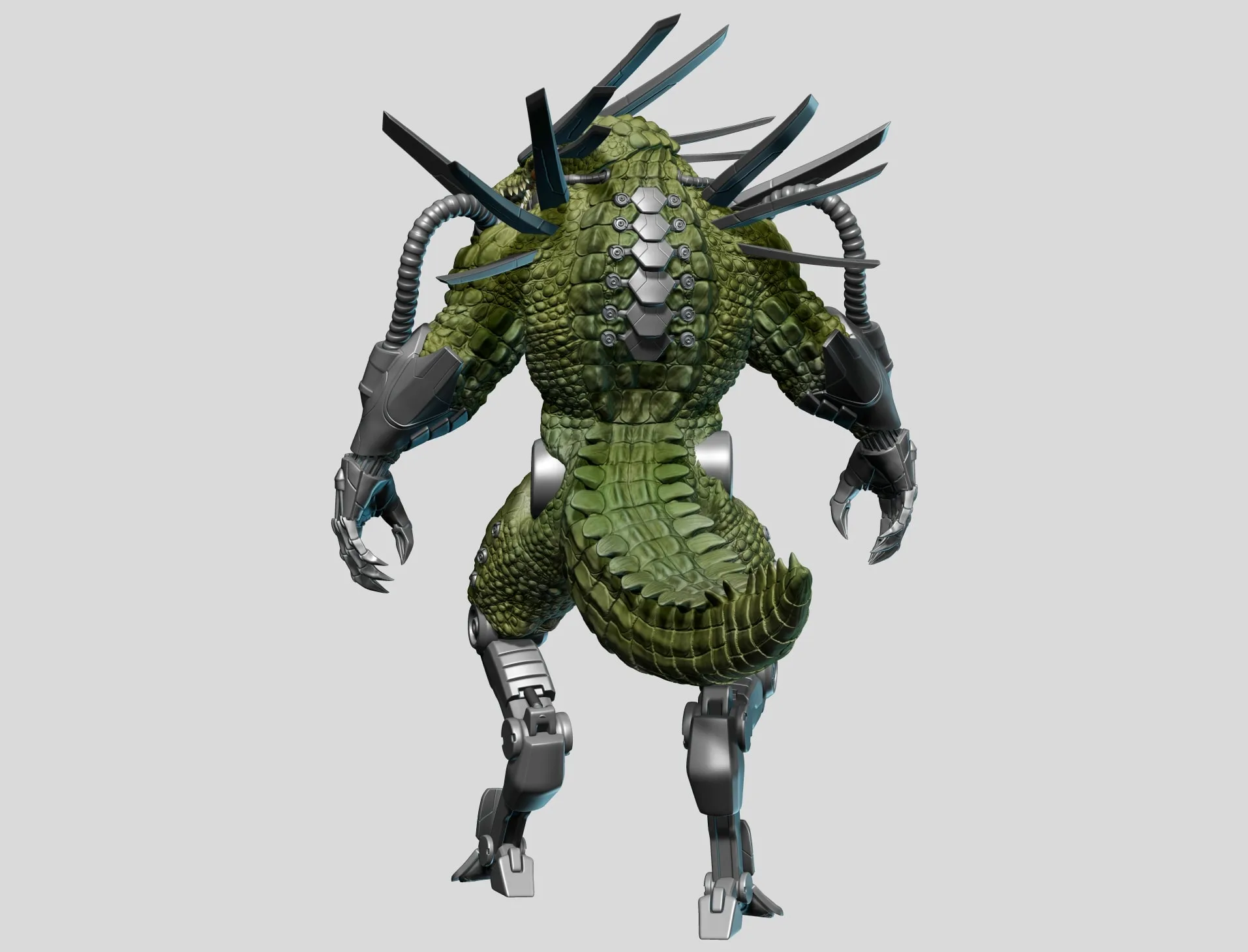 Cyber Reptile Creature Course - Volume 1 / Full Body 3D Game Character