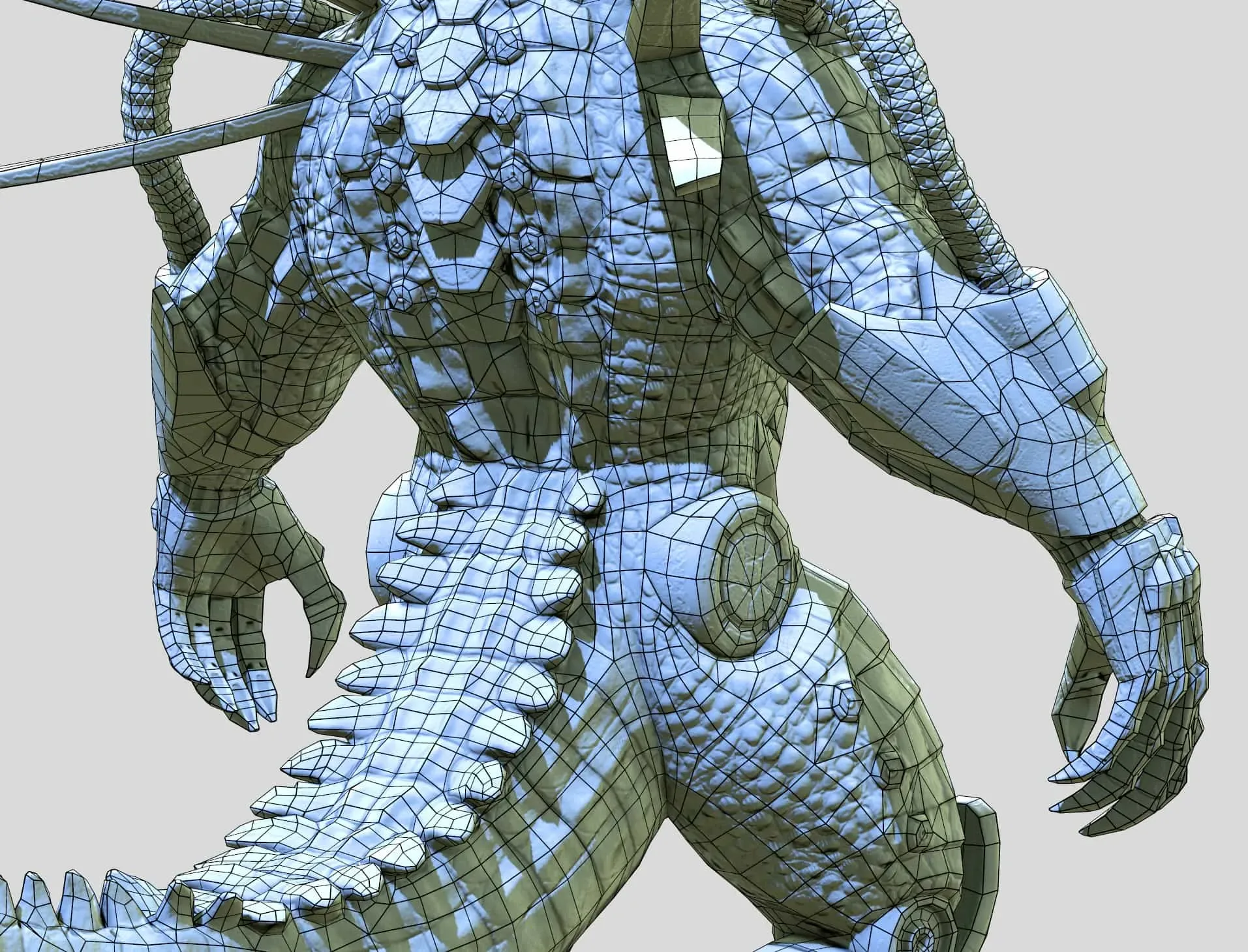 Cyber Reptile Creature Course - Volume 2 / Full Body 3D Game Character