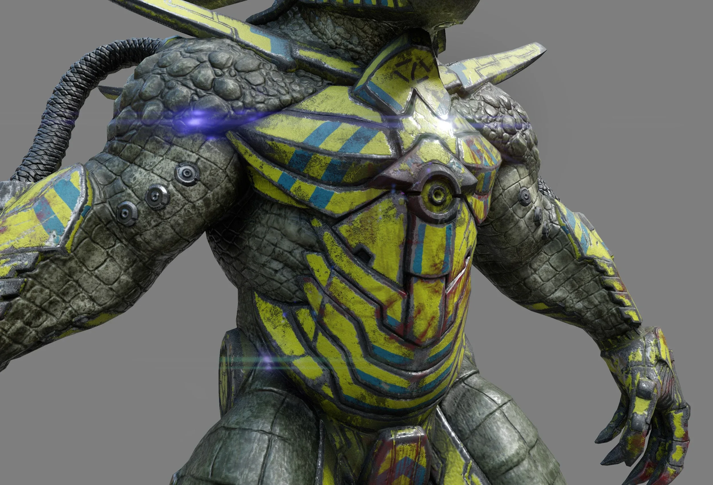 Cyber Reptile Creature Course - Volume 2 / Full Body 3D Game Character