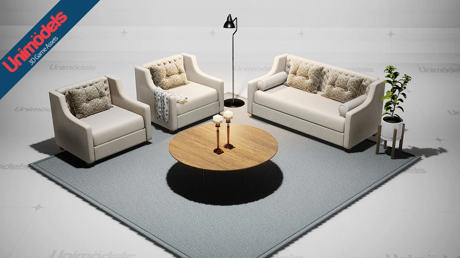 Unimodels Sofas & Decorations Vol. 1 for UE4