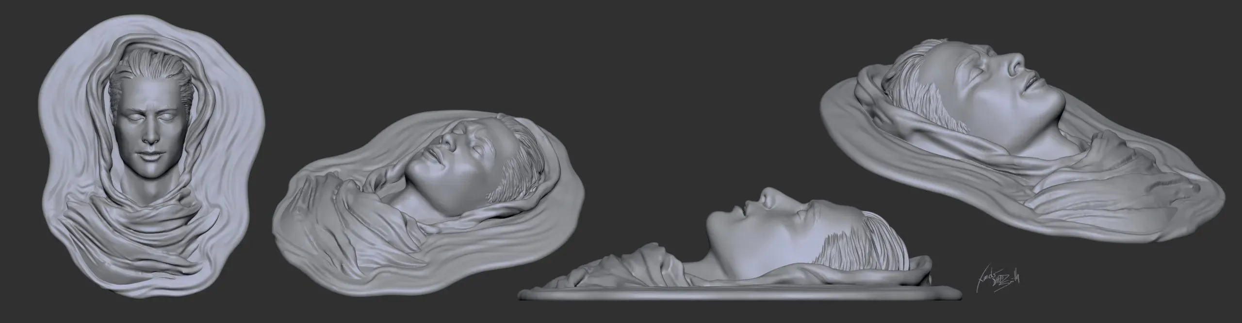 Drowning 3D Printable Sculpture