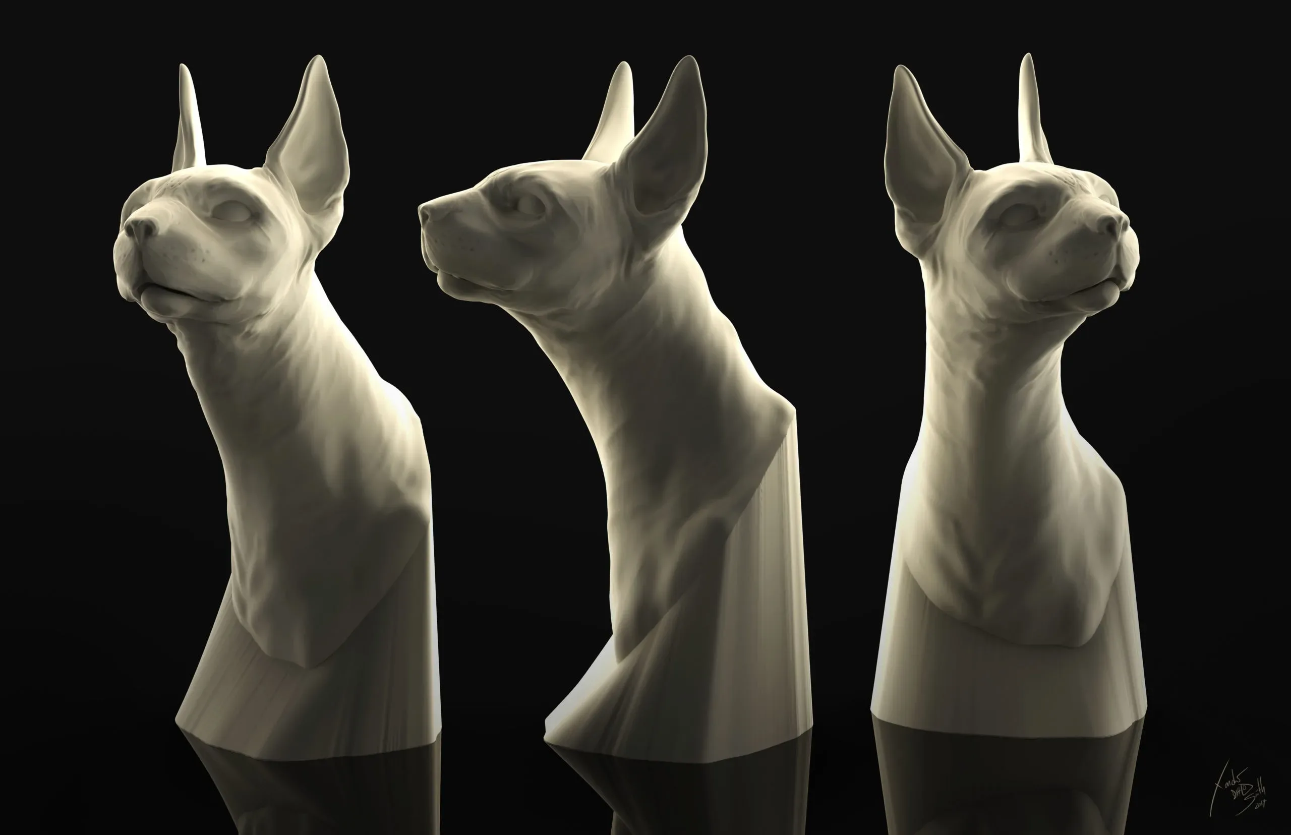 Sphinx Cat Bust 3D Printable Sculpture