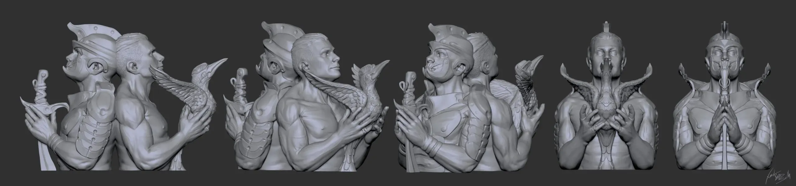 Warriors Sculpture 3D Print Files