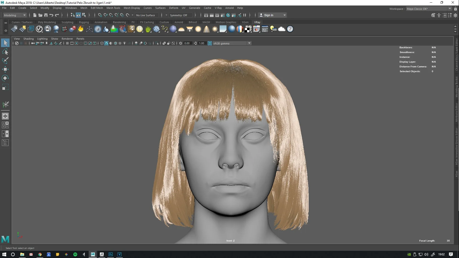 Hair Fibermesh to XGen Workflow Full Process + Project Files - NO AUDIO