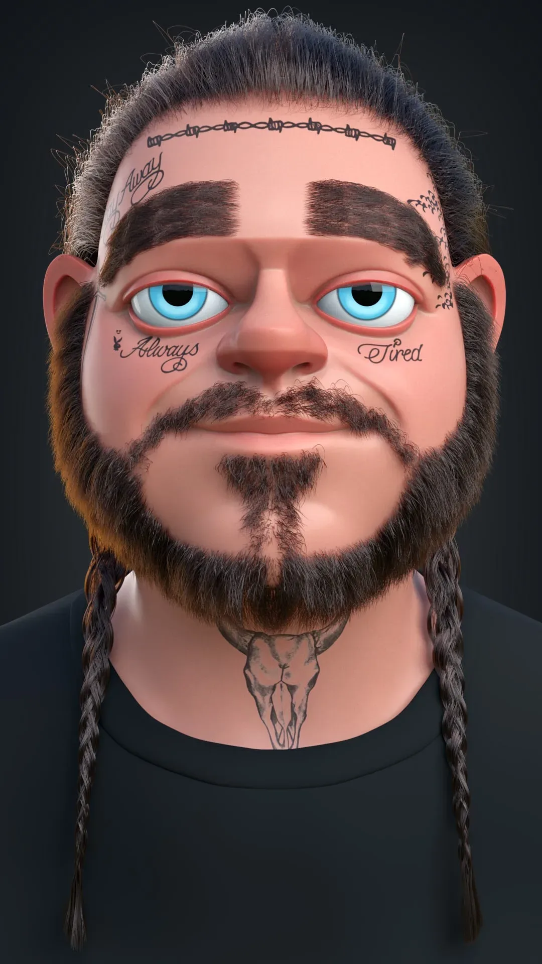 Post Malone 3D Cartoon Full Creation Process - NO AUDIO