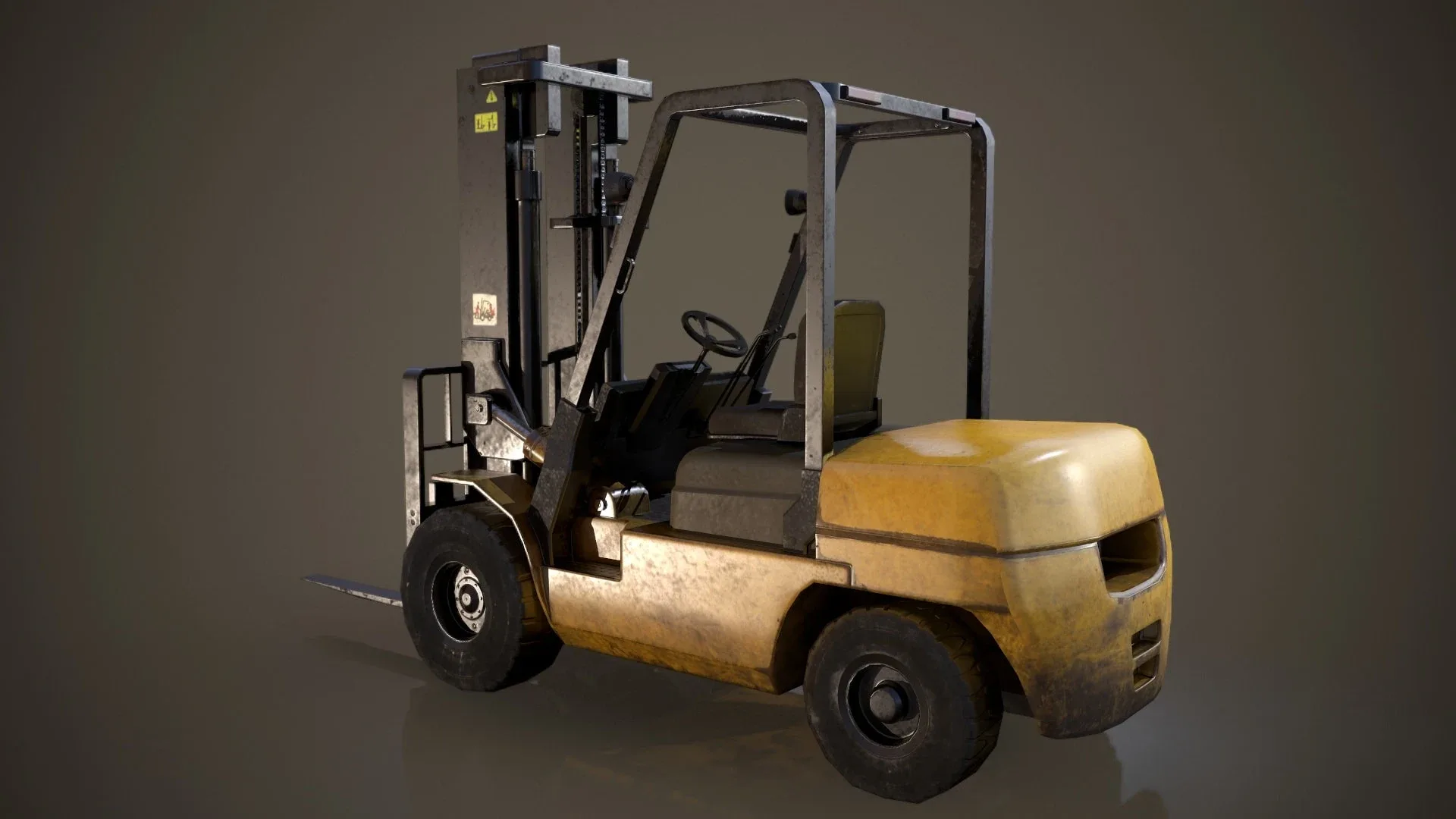 Forklift Truck - Low Poly