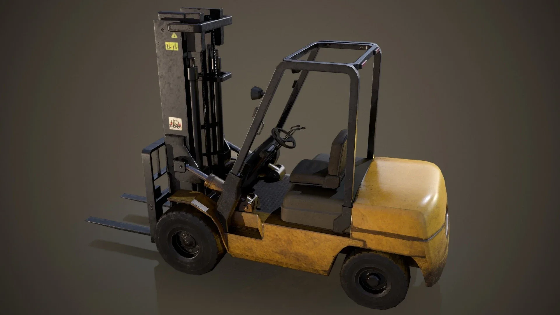 Forklift Truck - Low Poly