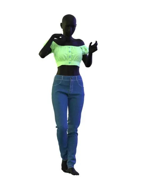 Women's Casual Outfit & Jeans - Marvelous Designer & Clo3D