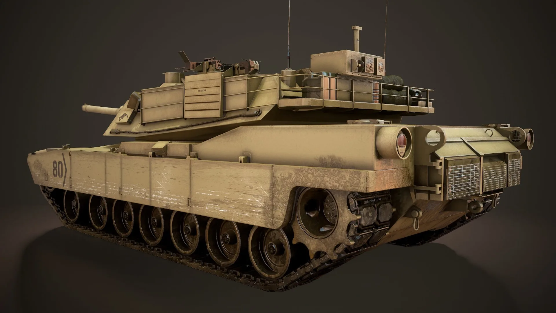 M1A2 Abrams Tank - Low Poly