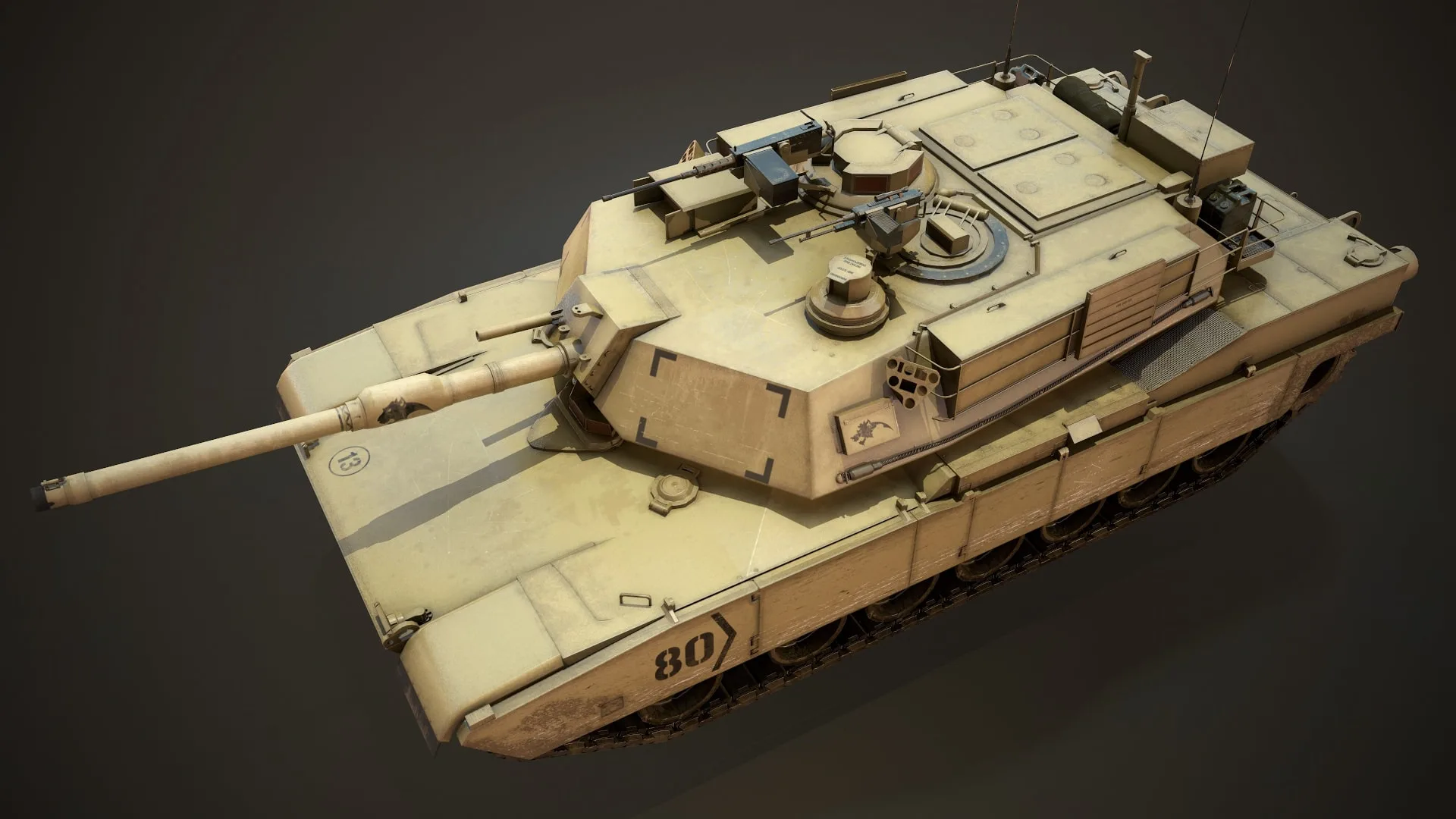 M1A2 Abrams Tank - Low Poly