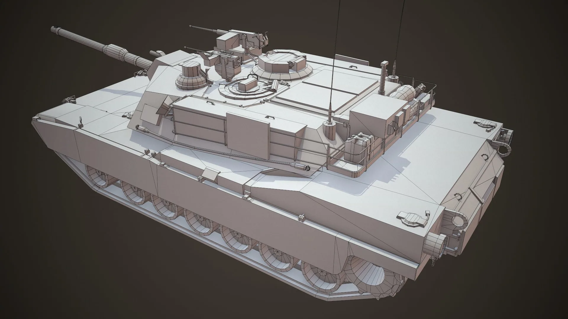 M1A2 Abrams Tank - Low Poly