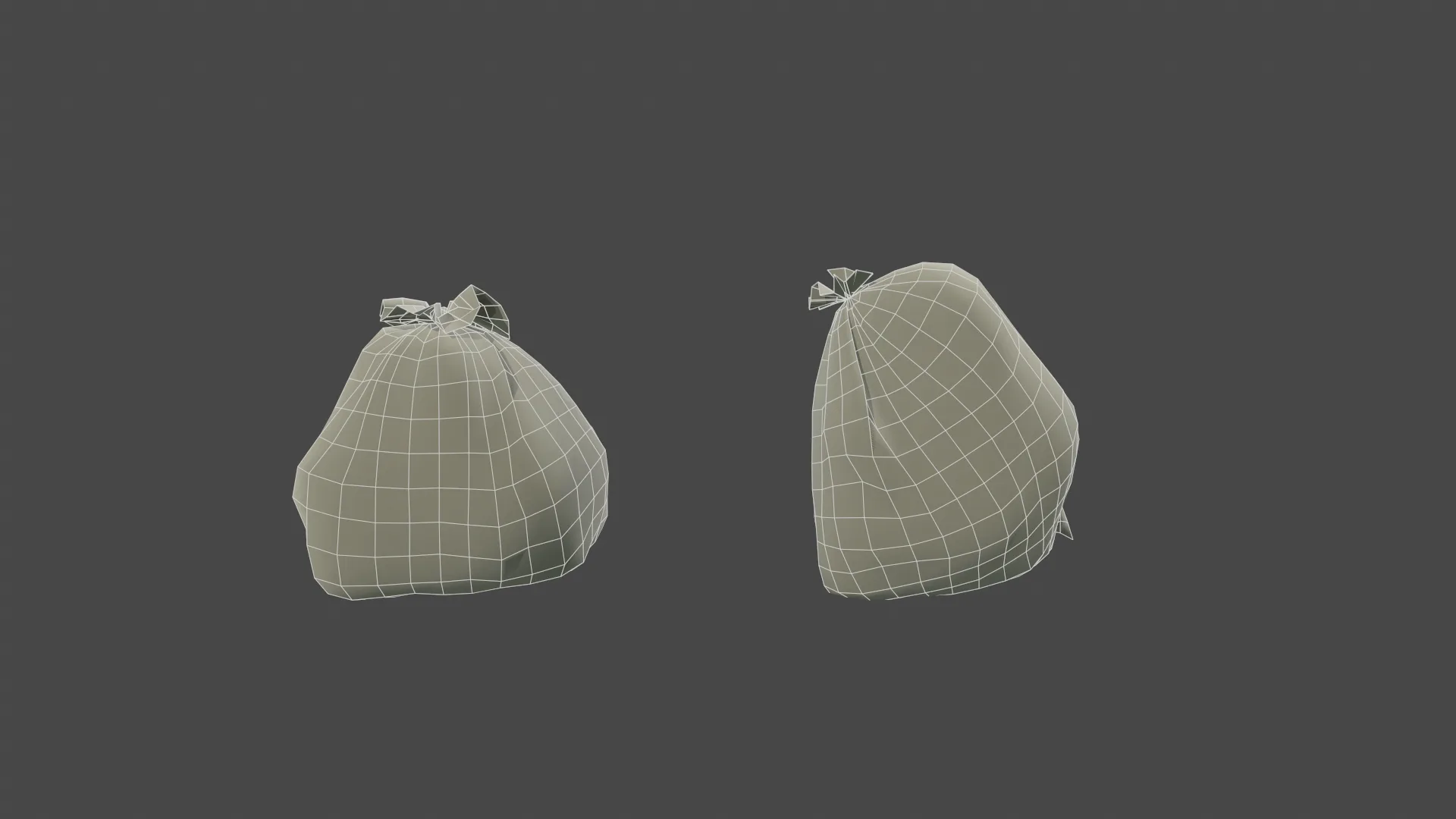 Plastic Garbage Bags - Low Poly