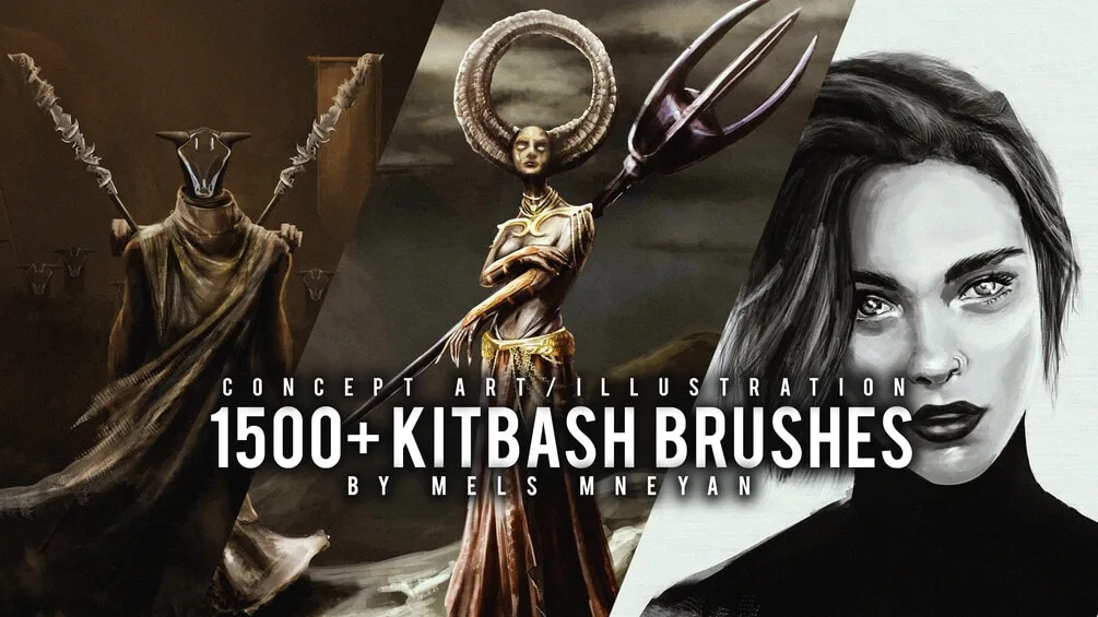 Kitbash brushes for Concept art